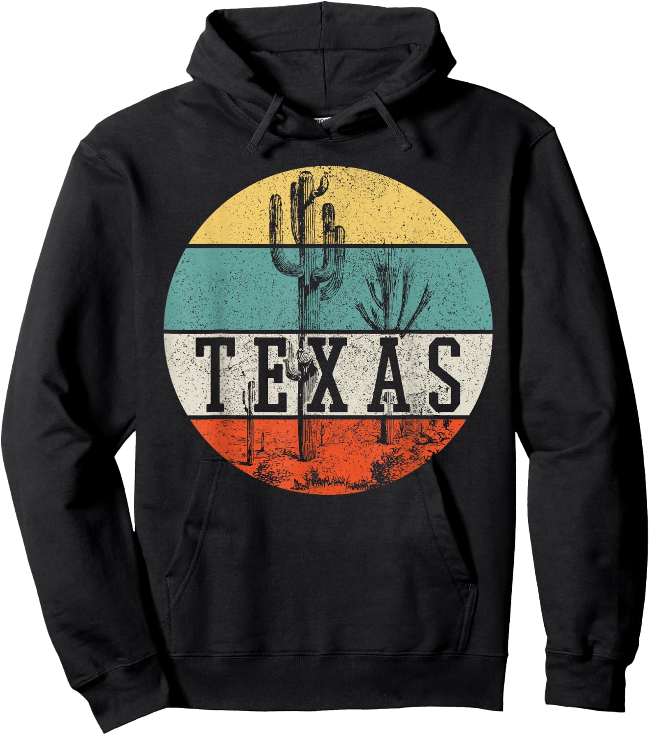 Texas State Country Retro Vintage Hoodie - Hoodie | Black