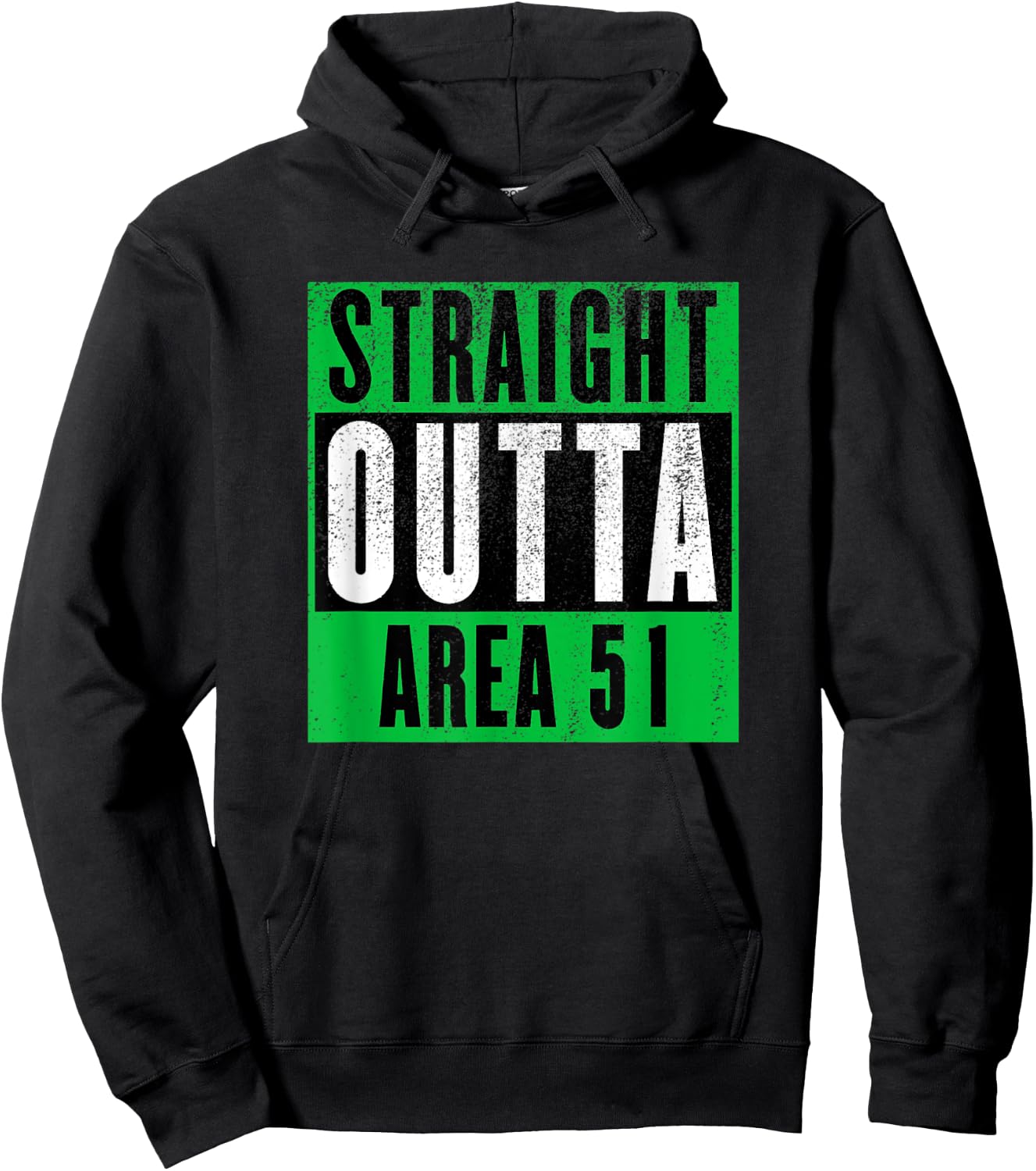 Straight Outta Area 51 | Funny Storm Area 51 Event Hoodie - Hoodie | Black