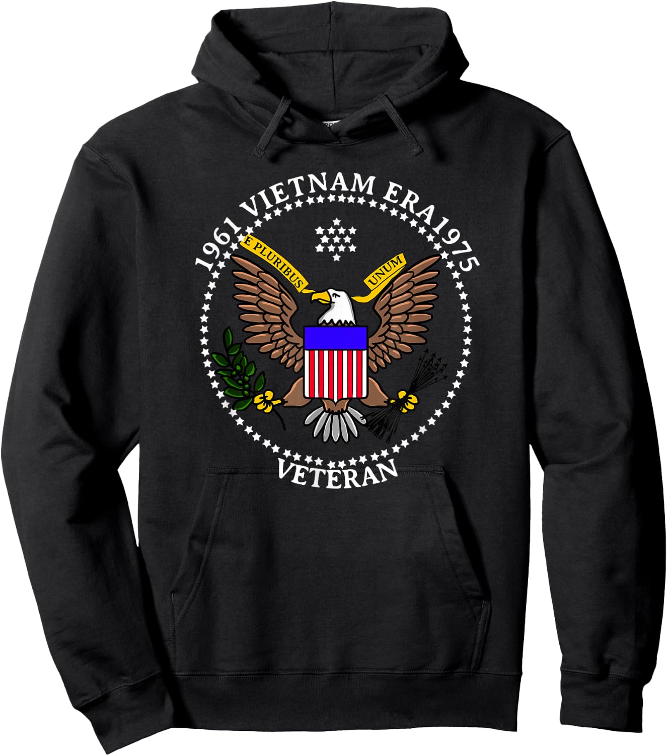 1961 Vietnam Era 1975 Emblem Cool Logo Veteran Soldier Gift Hoodie - Hoodie | Black
