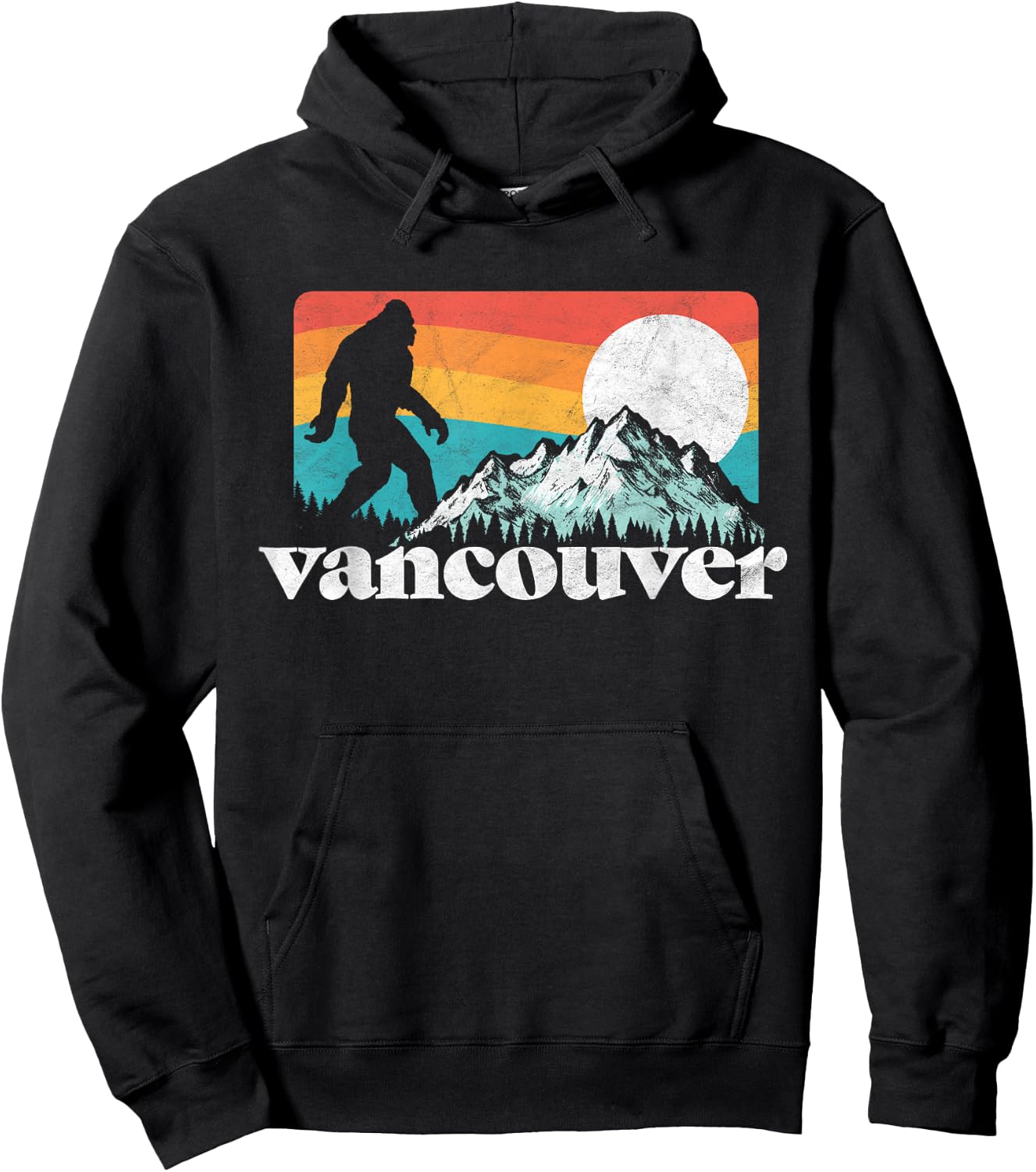 Vancouver Canada Bigfoot Mountains Hoodie - Hoodie | Black