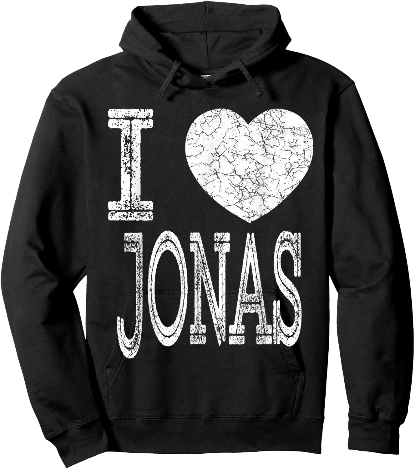 I Love Jonas Valentine Boyfriend Son Boy Heart Husband Name Hoodie - Hoodie | Black