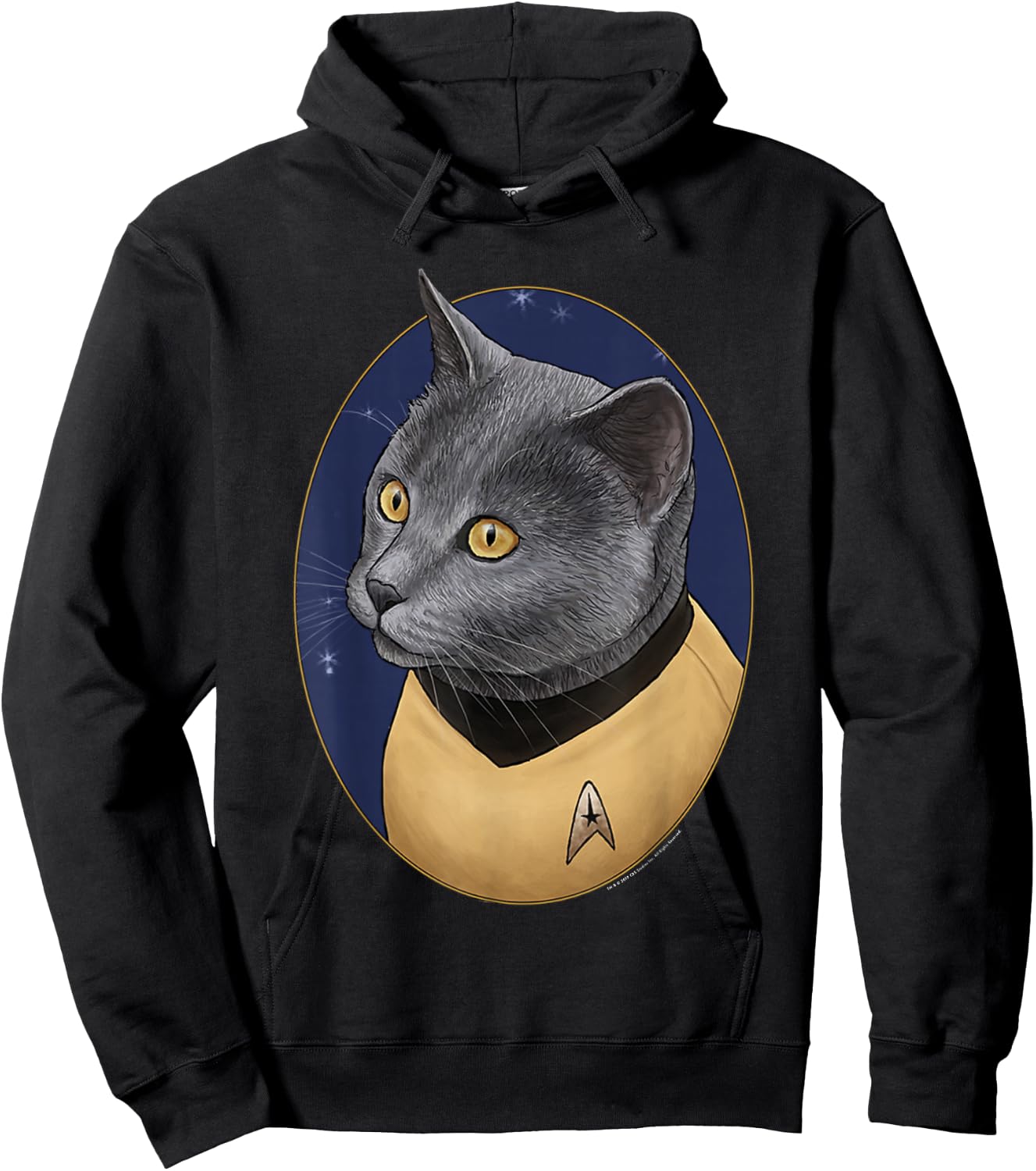 Star Trek: The Original Series Ensign Chekov Cat Portrait Hoodie - Hoodie | Black