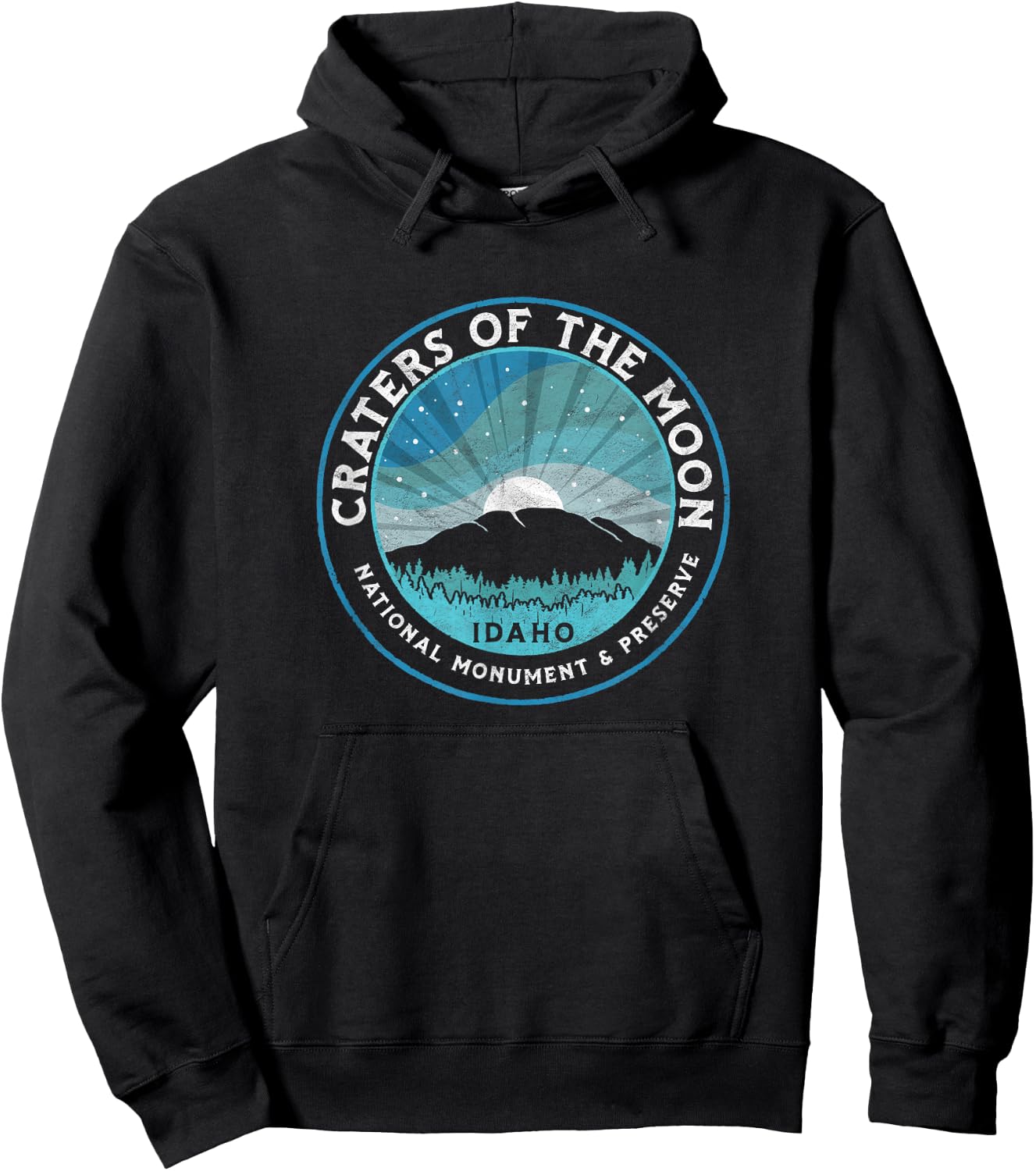 Craters of the Moon National Monument - Vintage Idaho Hoodie - Hoodie | Black