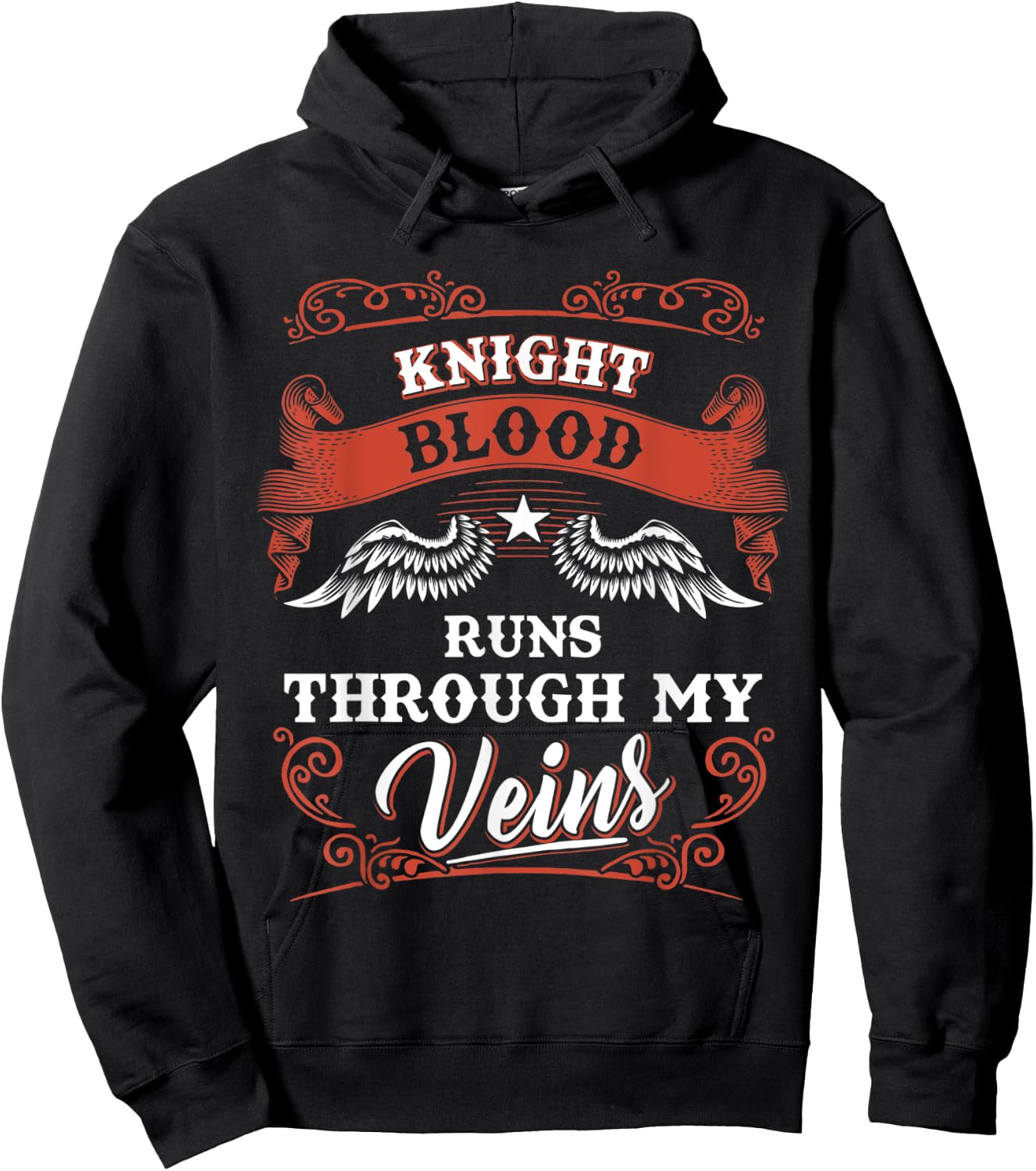 KNIGHT blood runs through my veins shirt 1k2d Hoodie - Hoodie | Black