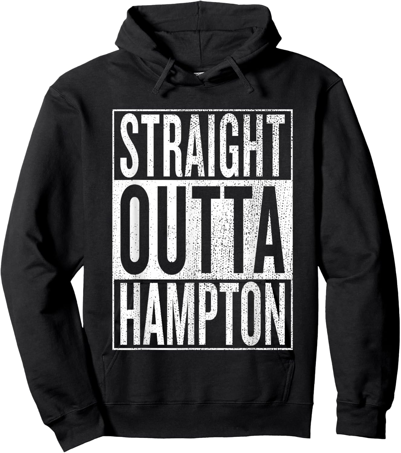 Straight Outta Hampton Great Travel & Gift Hoodie - Hoodie | Black