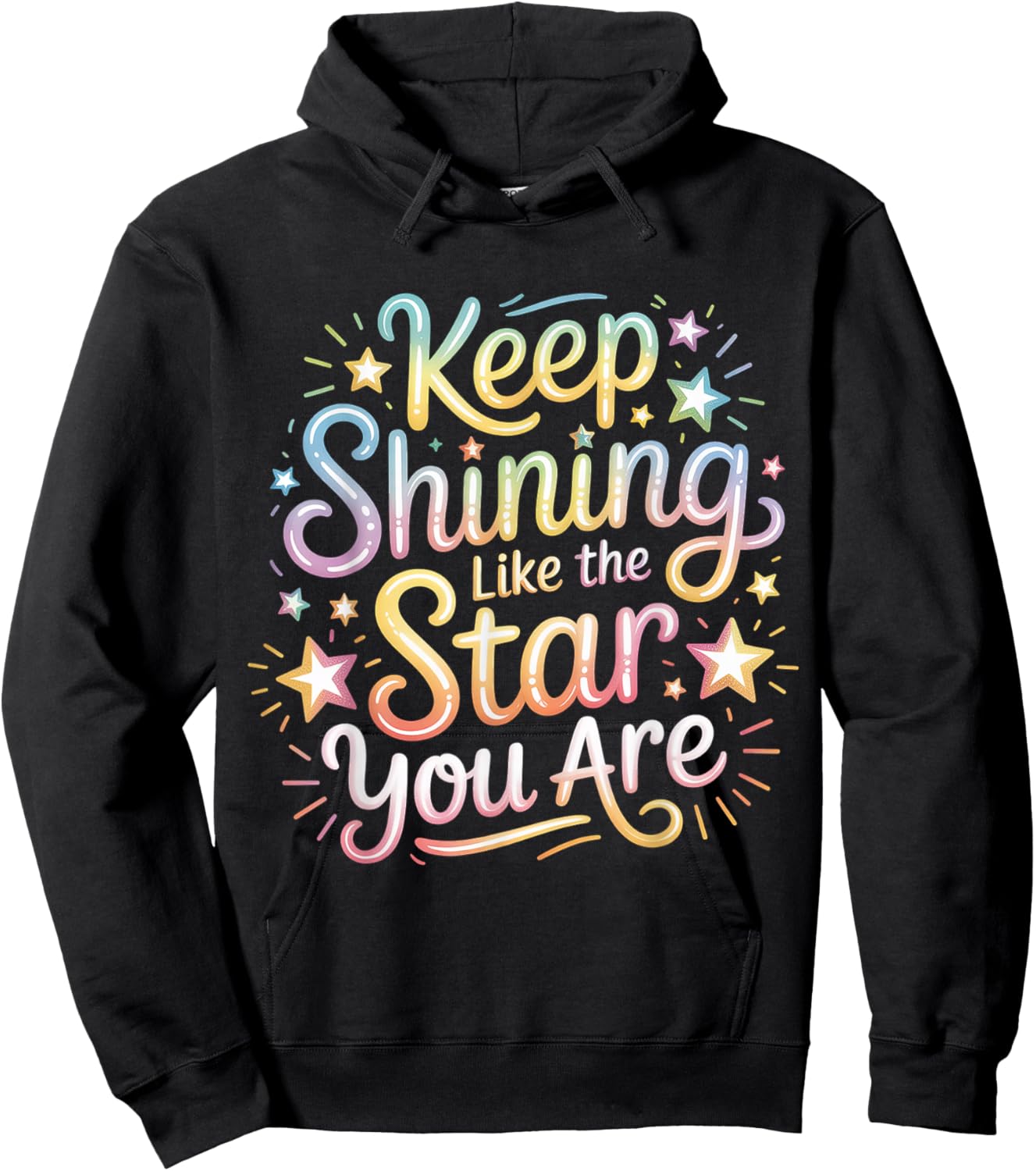 Keep Shining Like The Star You are Optimism Mindset Hoodie - Hoodie | Black