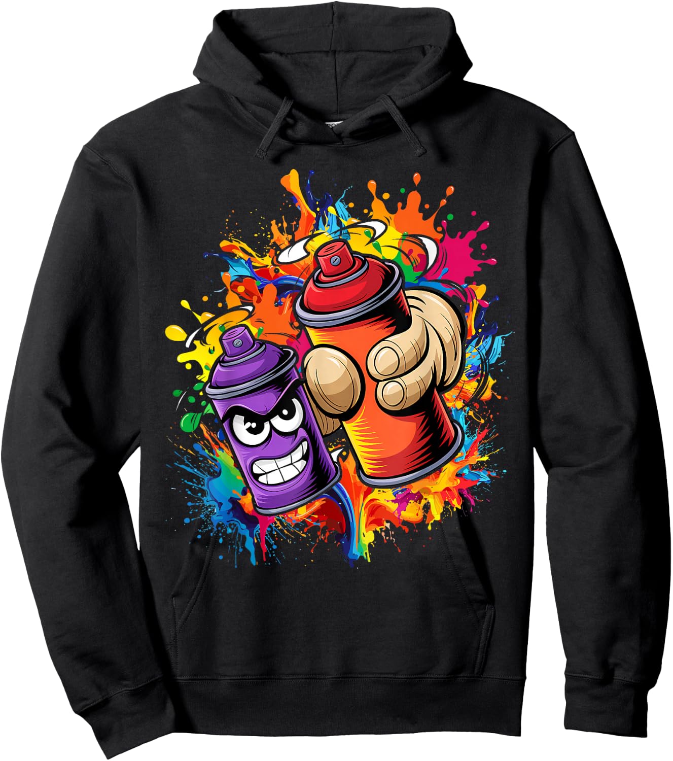Graffiti Sprayer Street Artist Fat Cap Spray Can Hoodie - Hoodie | Black