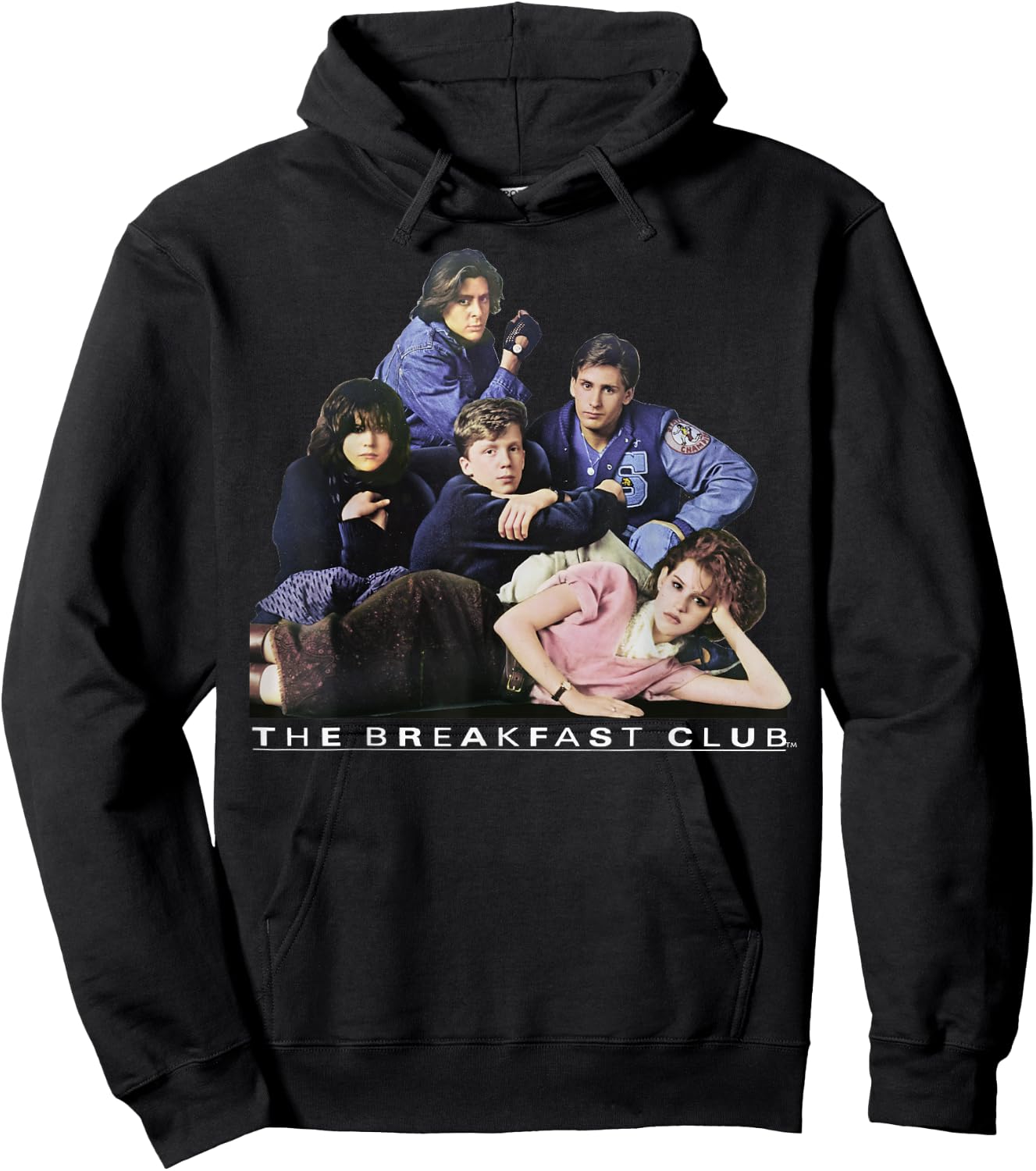 Breakfast Club Group Portrait Movie Logo Hoodie - Hoodie | Black