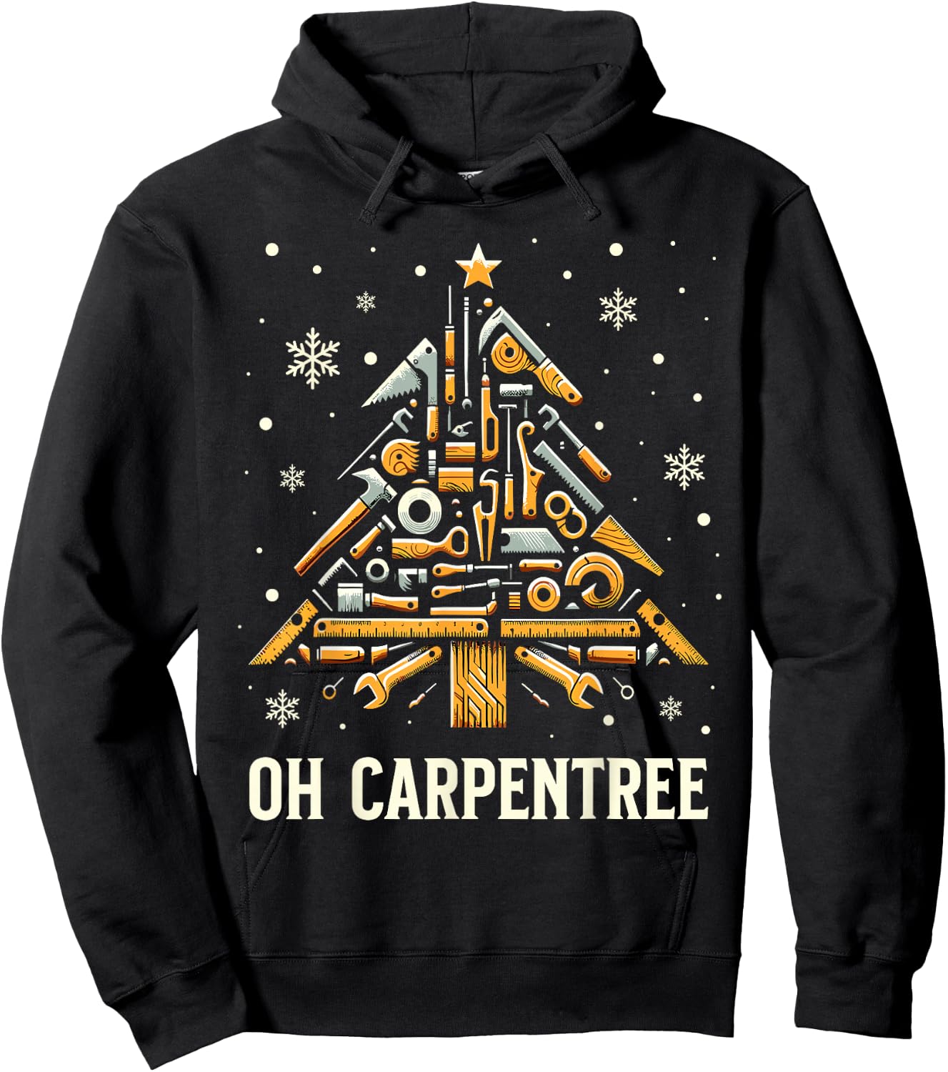 Funny Woodworker Carpenter Funny Christmas Woodworking Hoodie - Hoodie | Black