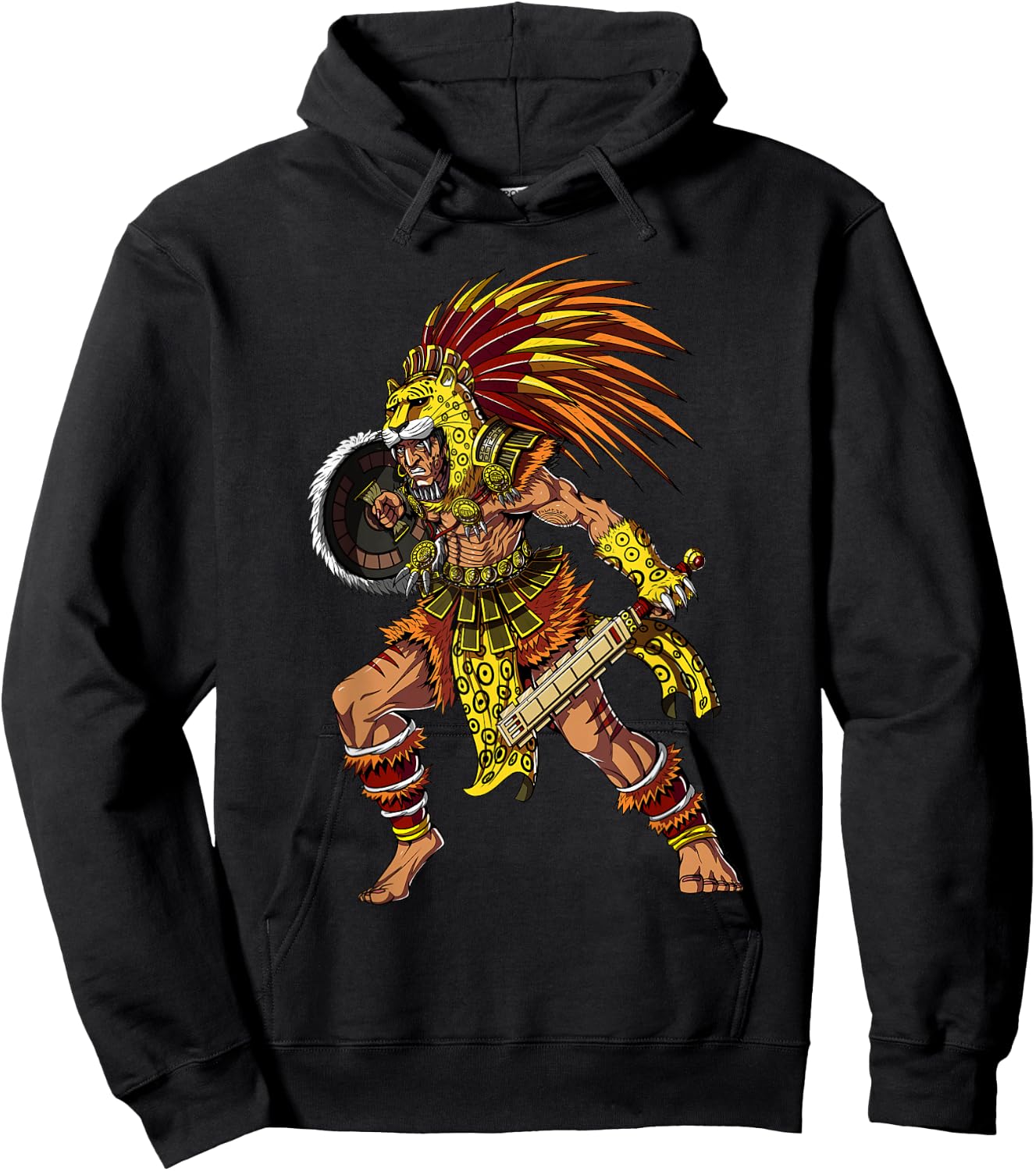 Aztec Jaguar Warrior Ancient Aztec Civilization Hoodie - Hoodie | Black