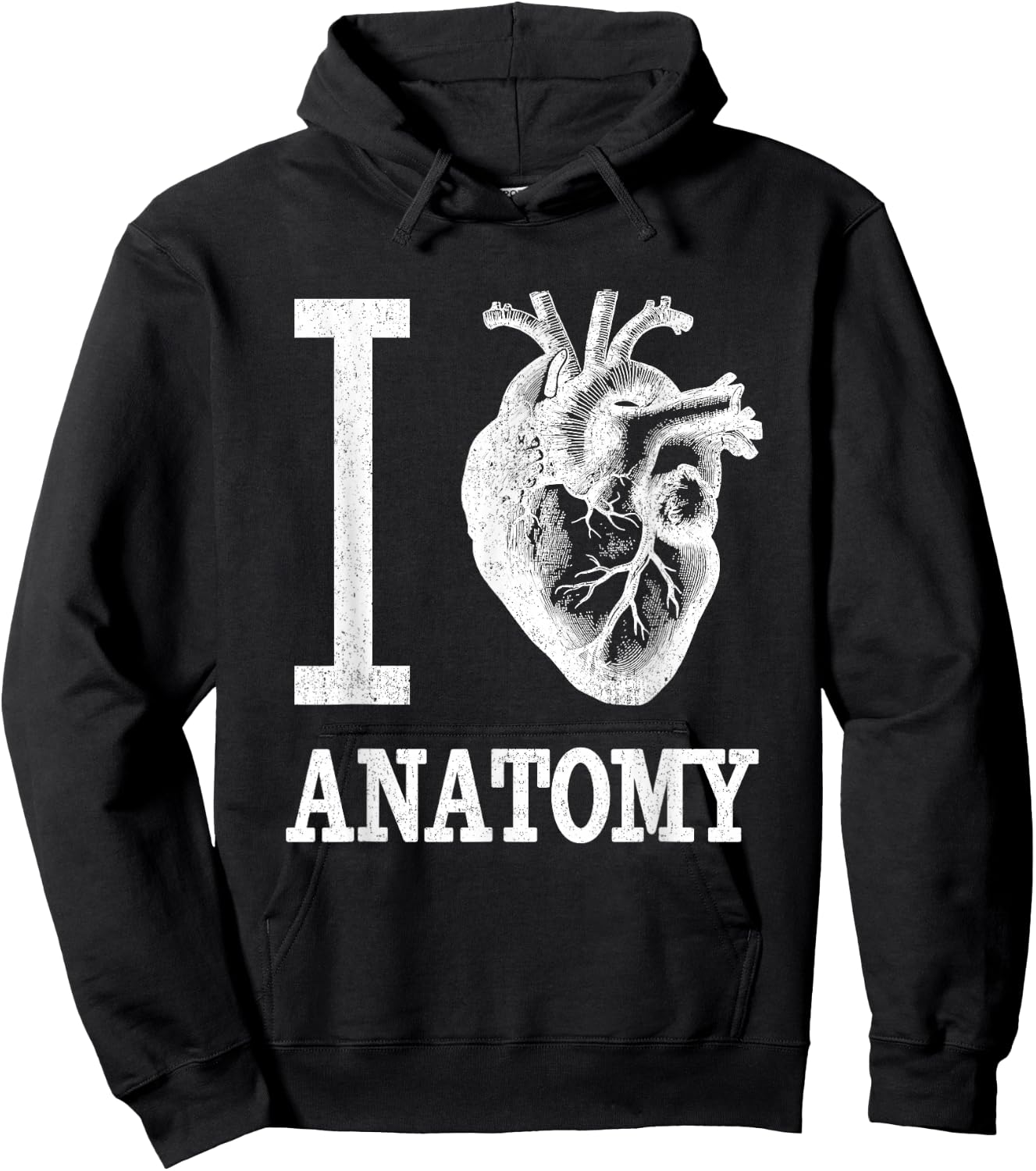 Funny I HEART ANATOMY Shirt Anatomical Cardiac Nurse Hoodie - Hoodie | Black