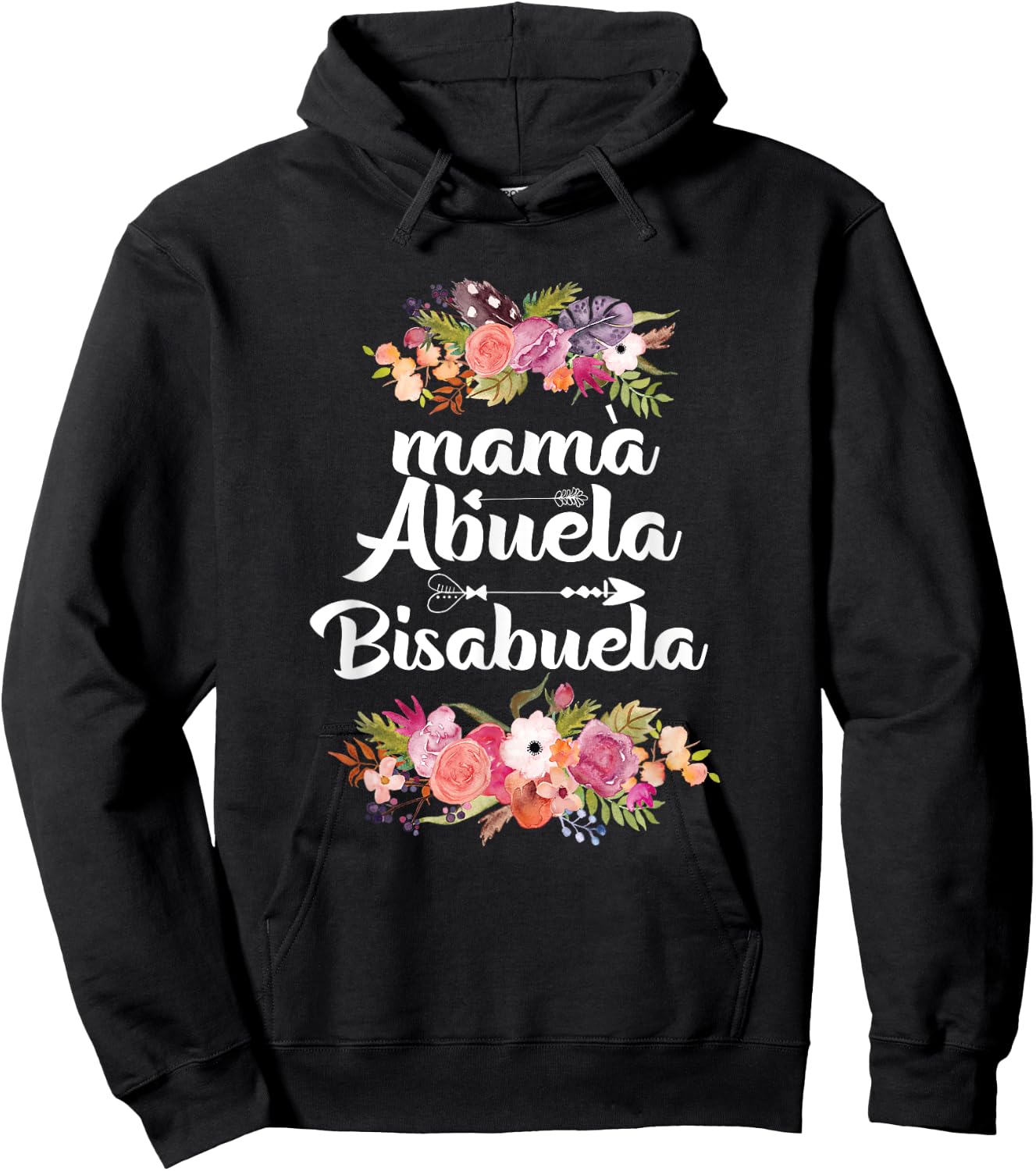 Funny Mama Abuela Bisabuela Spanish Mother's Day Hoodie - Hoodie | Black
