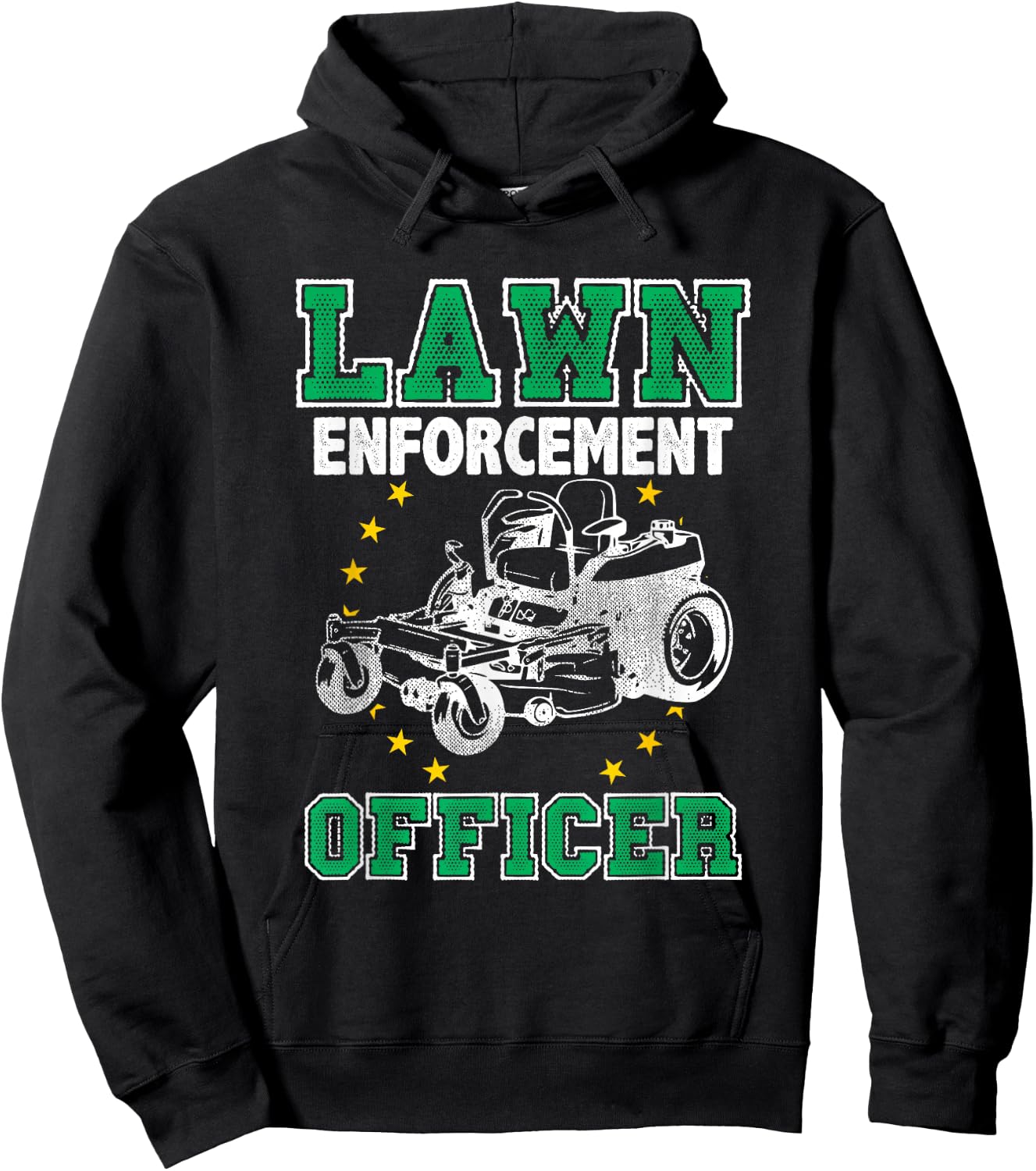 Lawn Enforcement Officer | Lawn Ranger Mower Hoodie - Hoodie | Black