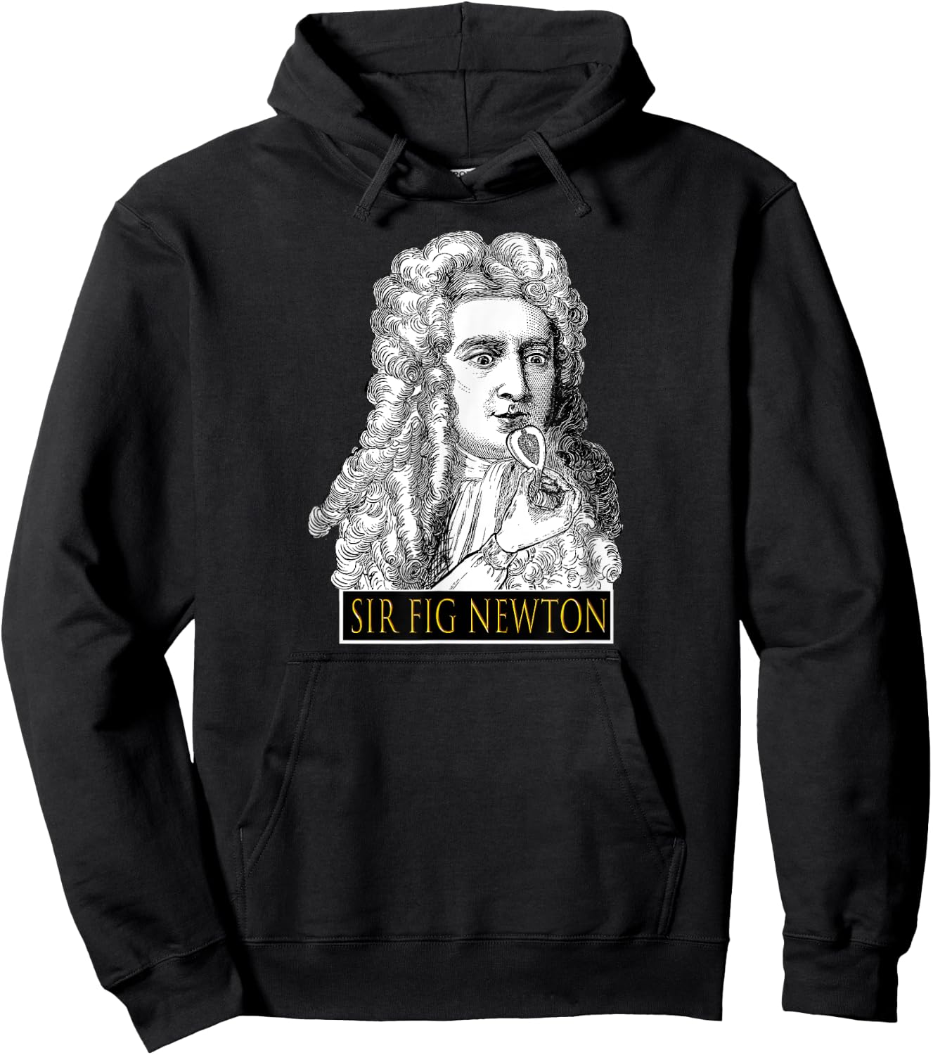 Sir Fig Newton - Isaac Eating Figs Fun Gag Gift Teacher Men Women Girls Kids Hoodie - Hoodie | Black