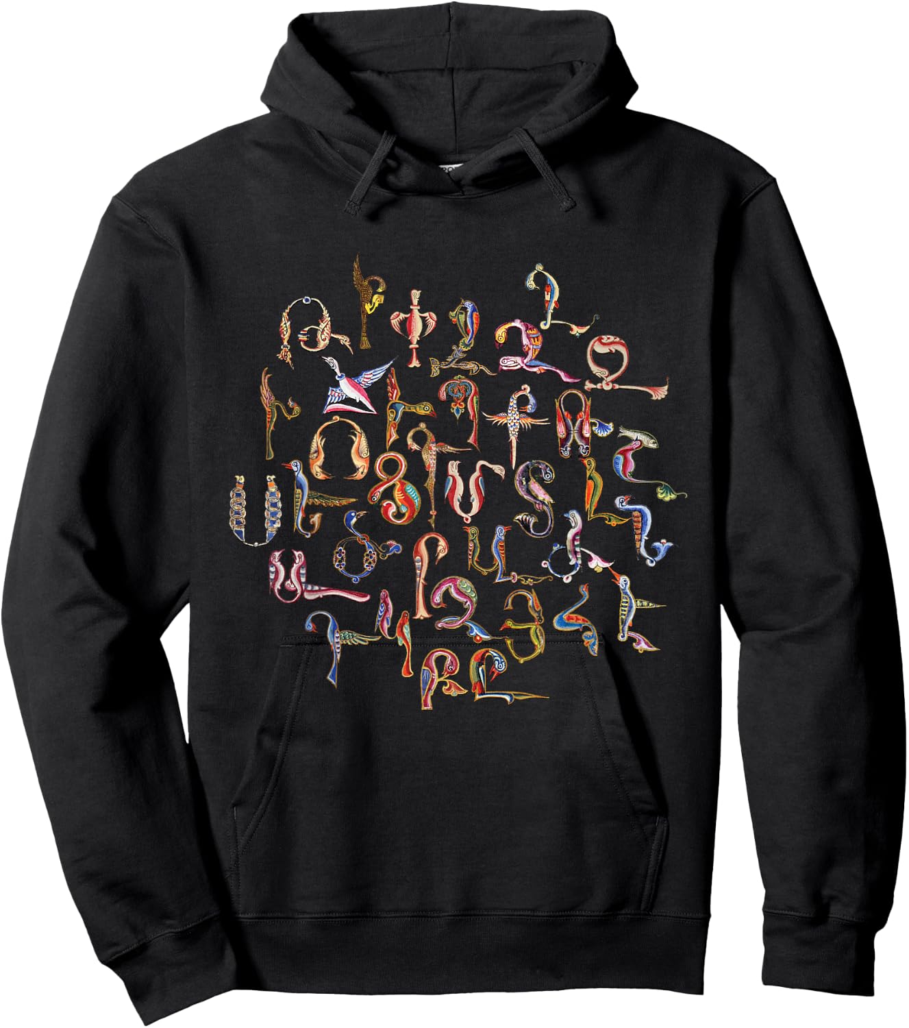 Armenian Birds Alphabet Hoodie - Hoodie | Black
