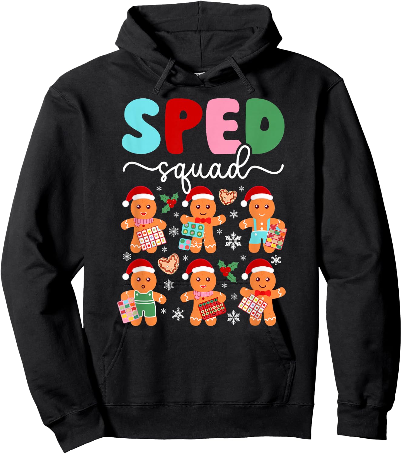 SPED Squad SPED Teacher Christmas SPED Teaching Xmas Party Hoodie - Hoodie | Black