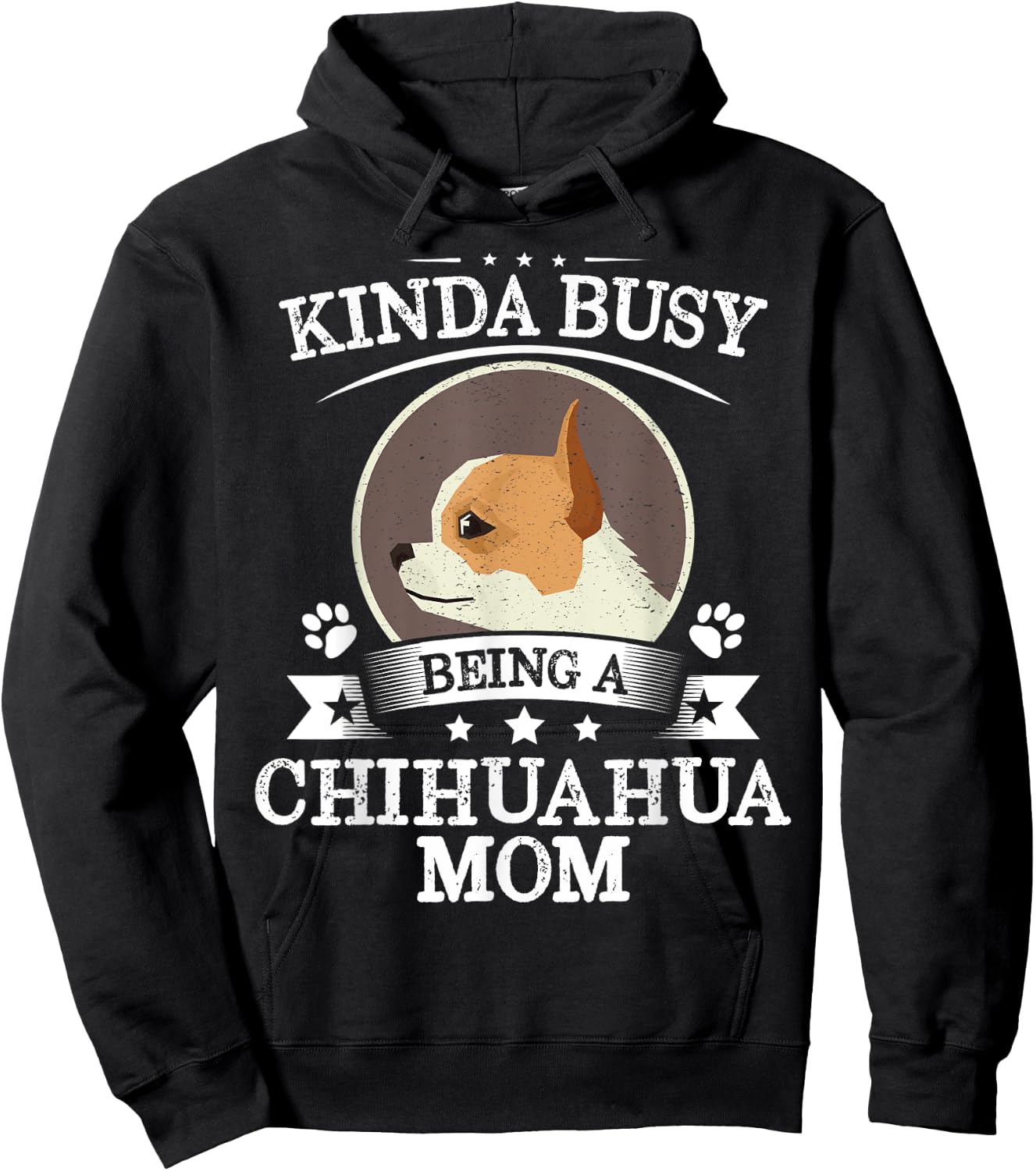 Kinda Busy Being A Chihuahua Mom Shirt Cute Thanksgiving Hoodie - Hoodie | Black
