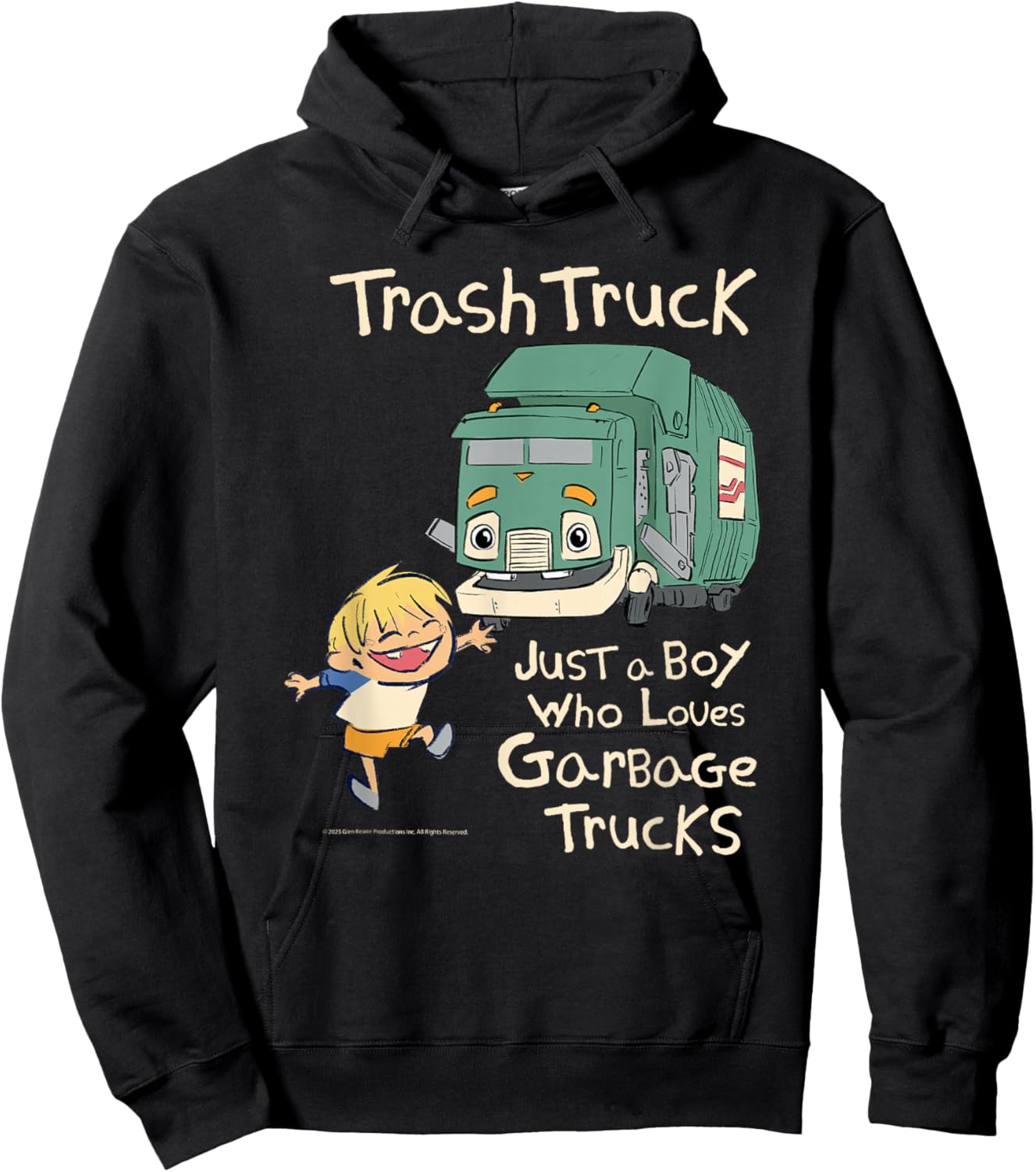 Hank Just A Boy Who Loves Garbage Trucks Hoodie - Hoodie | Black