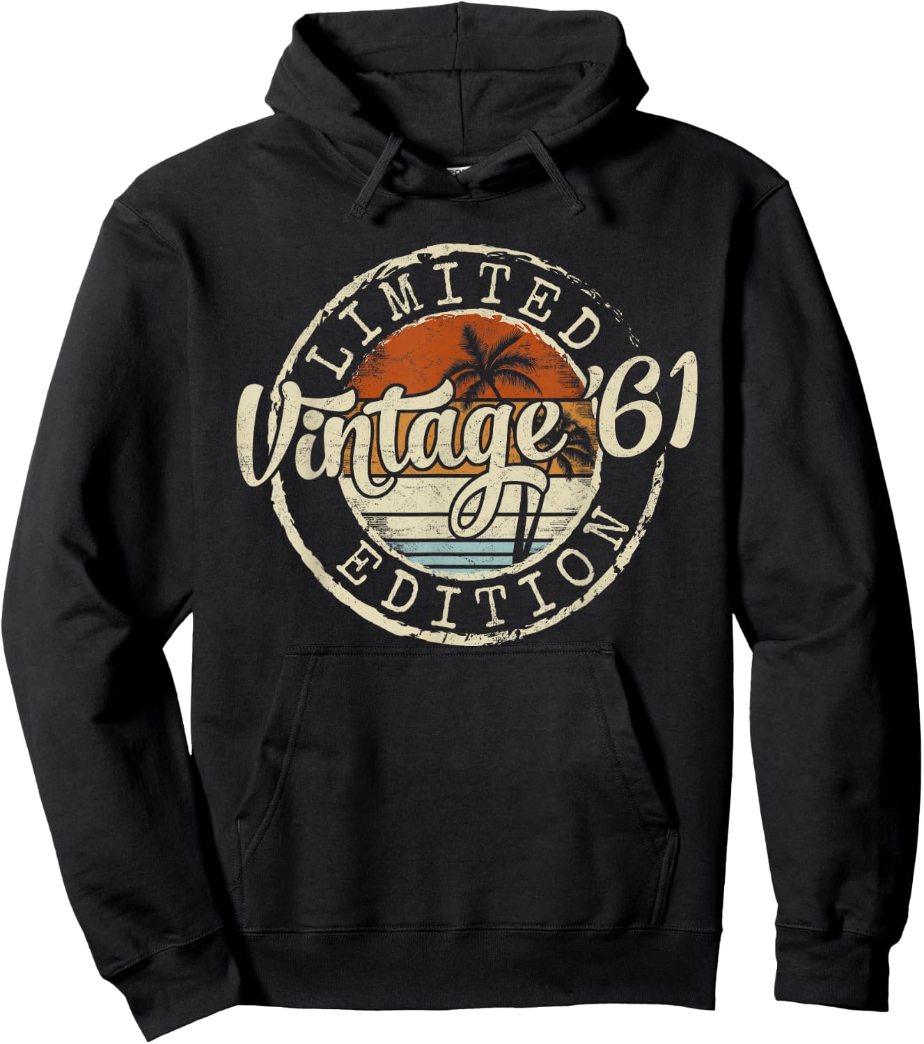 Vintage 1961 64th Birthday Gifts Women 64 Year Old Hoodie - Hoodie | Black