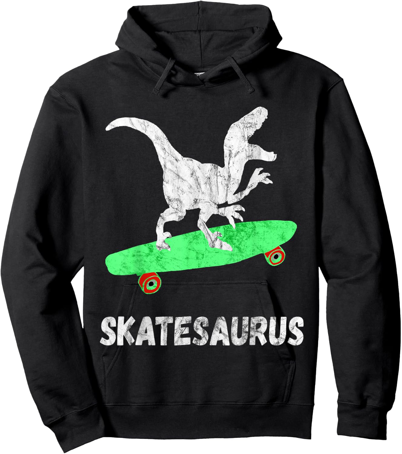 Skateboard Dinosaur Skateboarding T-Rex Funny Skateboarder Hoodie - Hoodie | Black