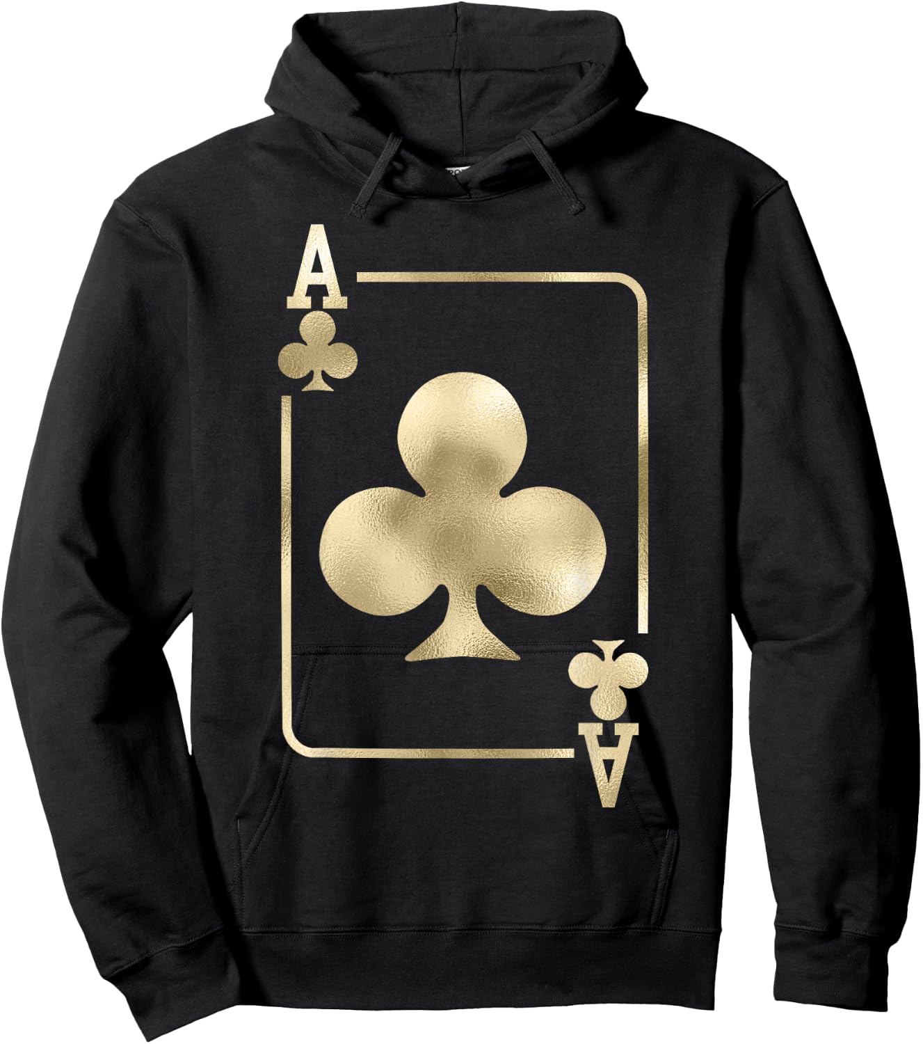 Ace of Clubs Playing Card Halloween Costume Glam Hoodie - Hoodie | Black