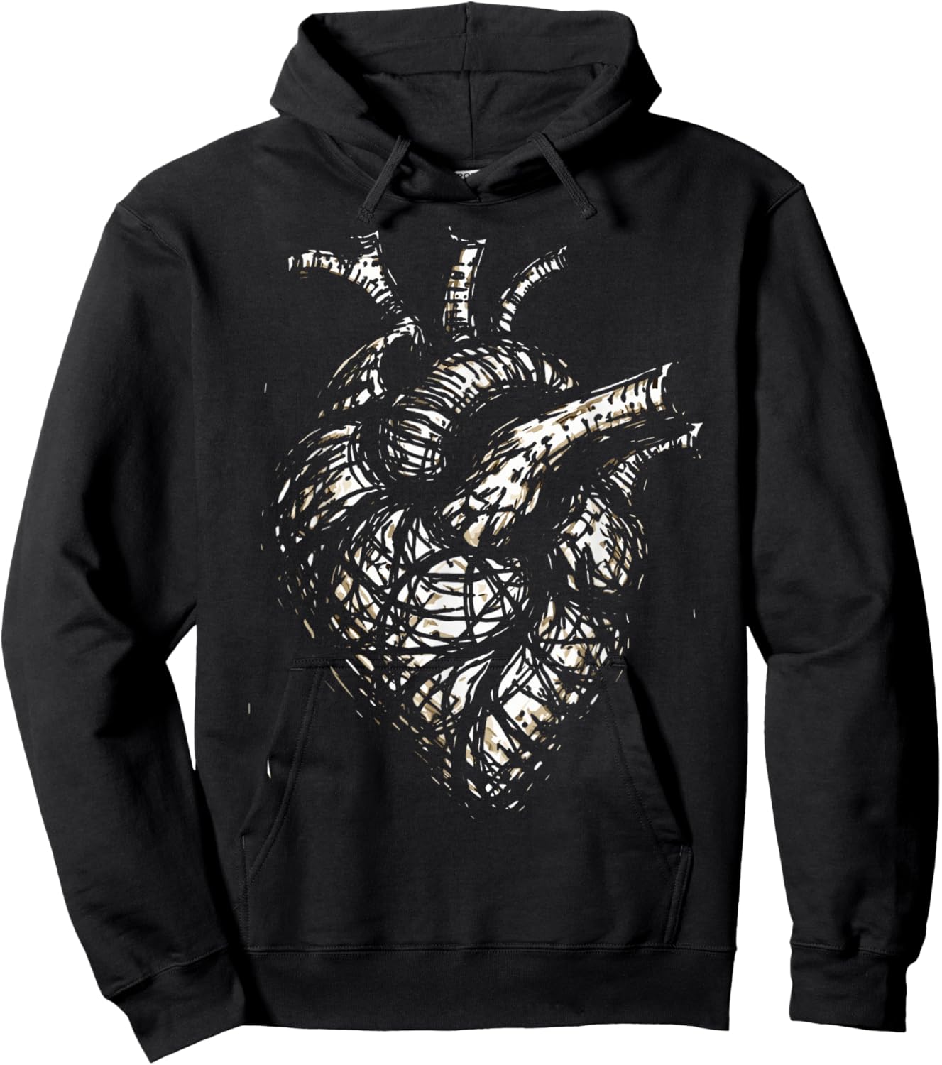Dark Academica Anatomical Heart Gothic Anatomy Hoodie - Hoodie | Black