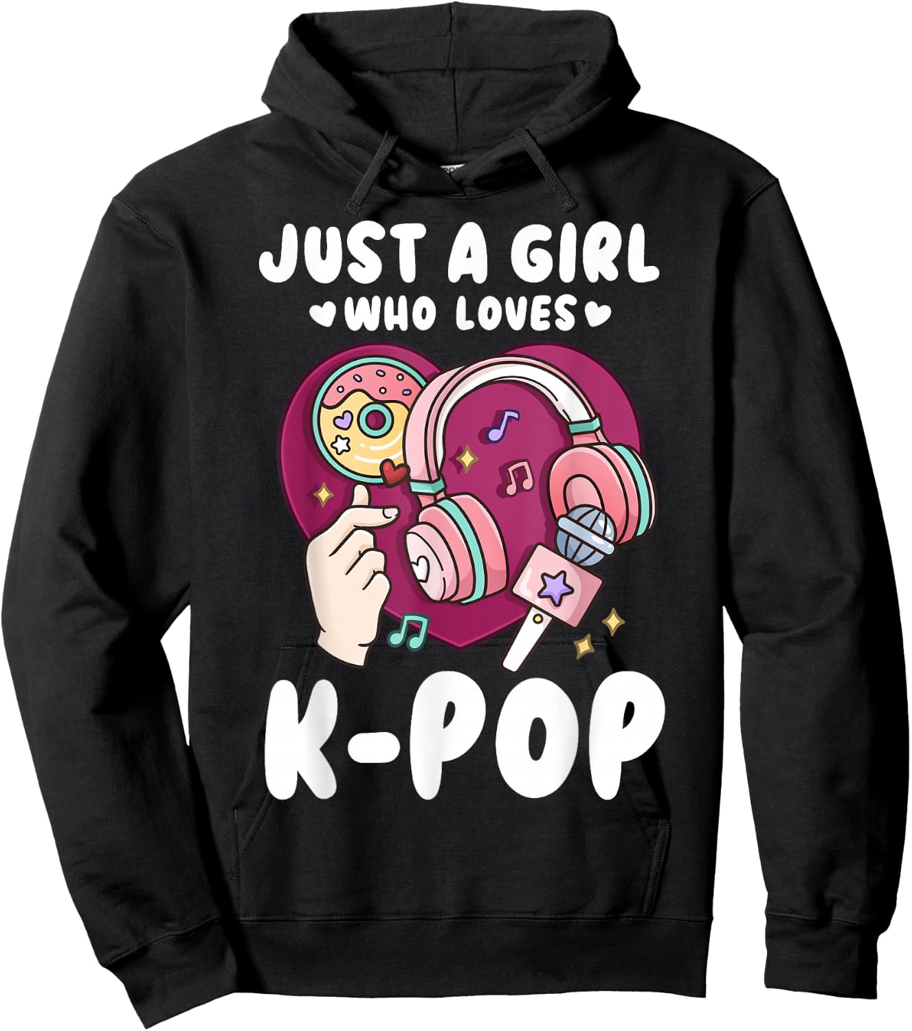 K-Pop Just a Girl Who Loves K-Pop Hoodie - Hoodie | Black
