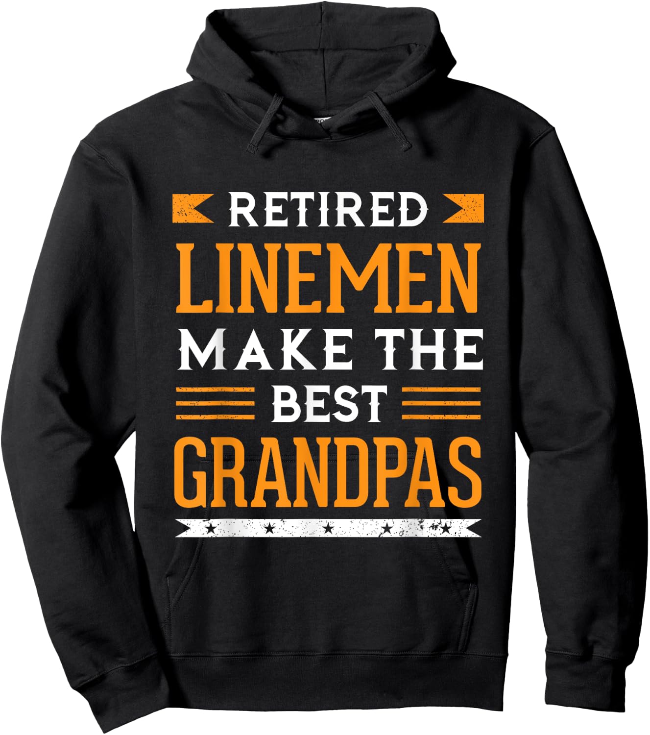 Retired Lineman Grandpa Gift Power Pole Electrician Linemen Hoodie - Hoodie | Black