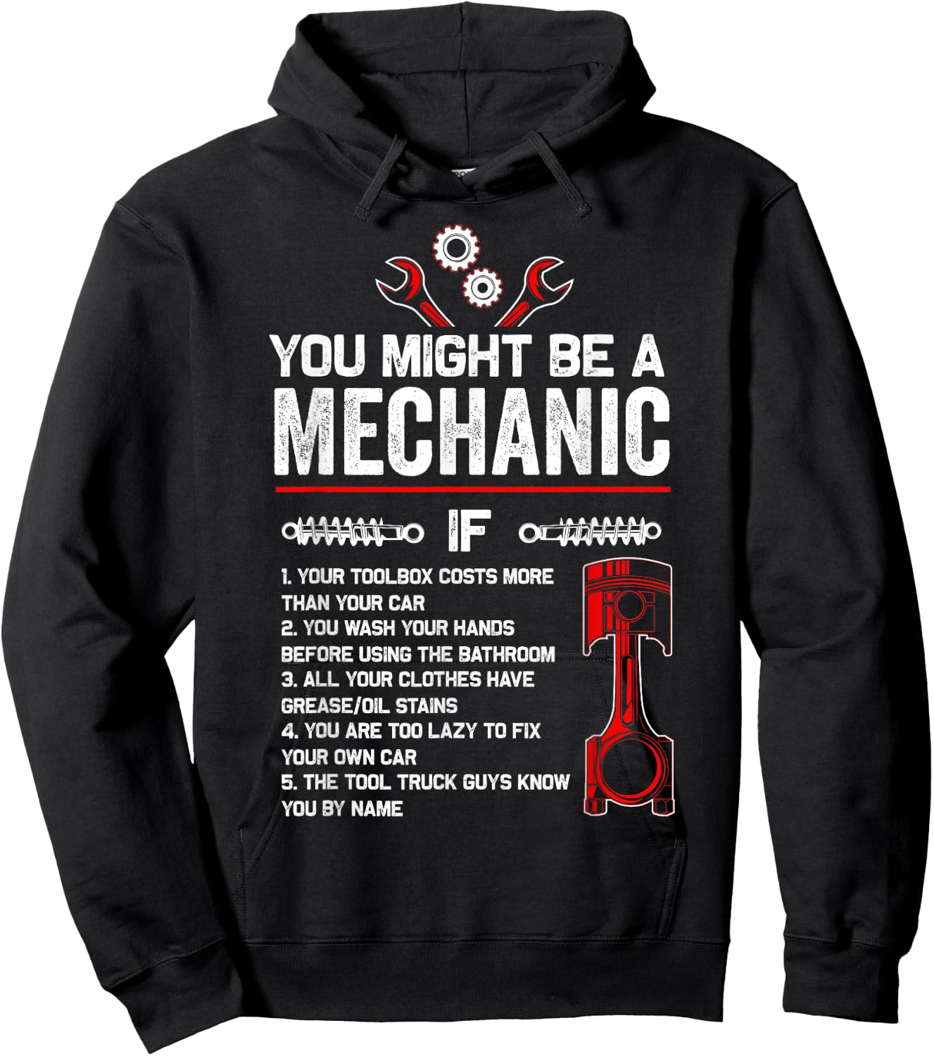 You Might Be A Mechanic If Funny Mechanic Gifts Hoodie - Hoodie | Black
