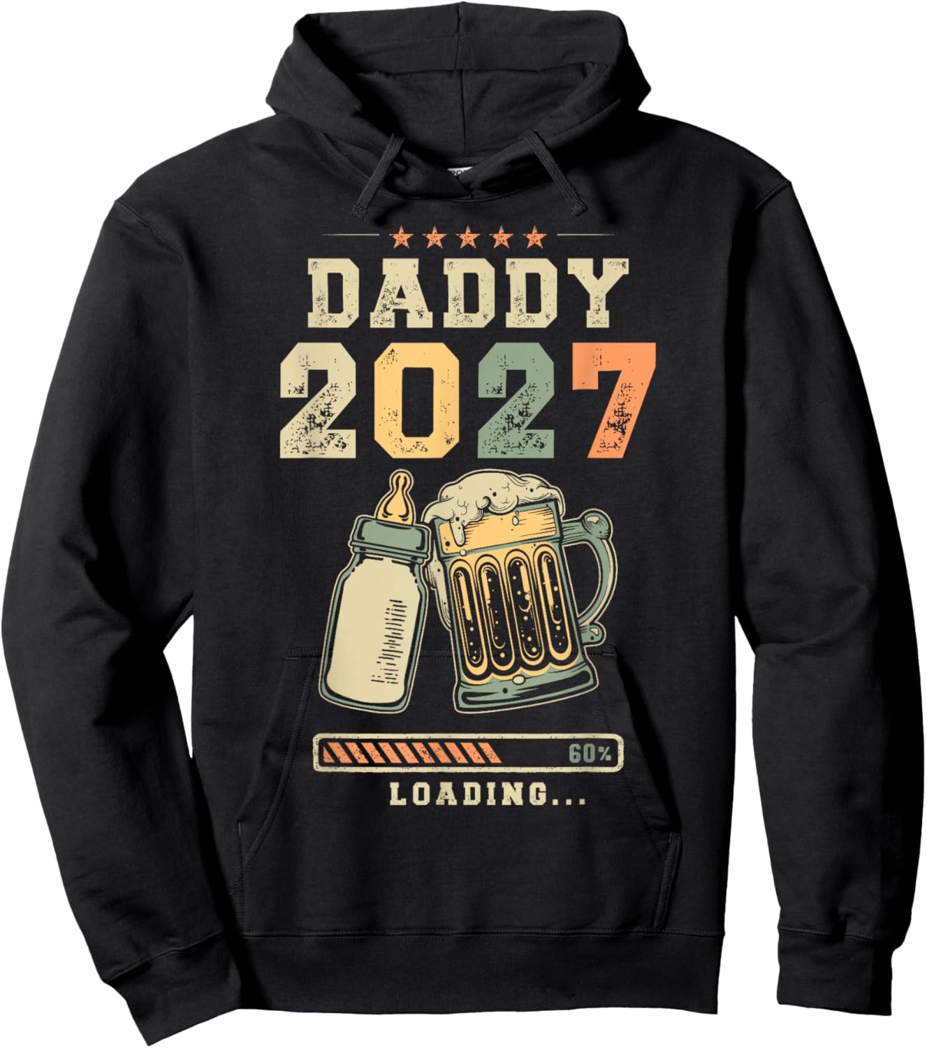Daddy 2027 Loading Going to Be A Dad Hoodie - Hoodie | Black