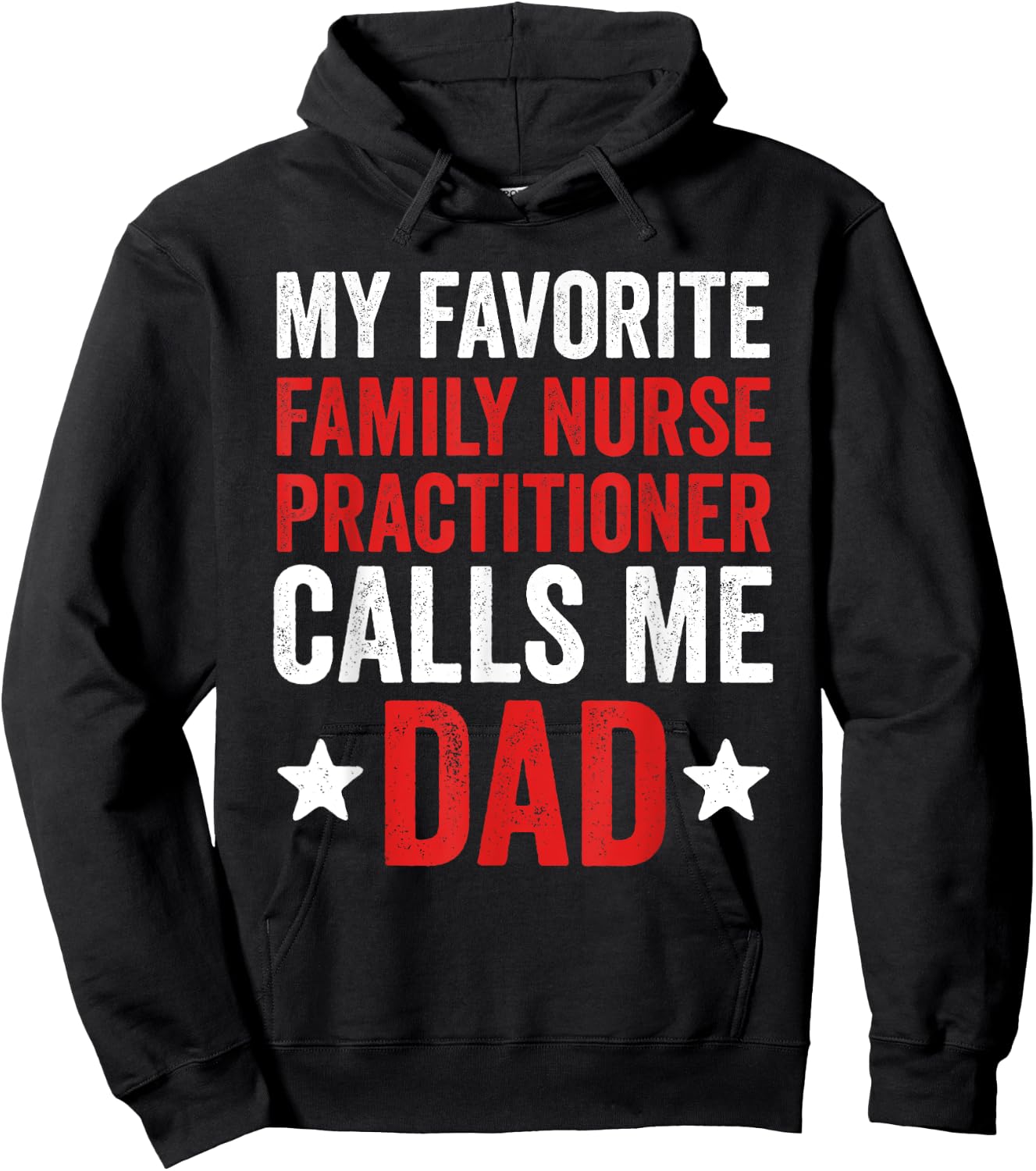 Proud Dad Of A Family Nurse Practitioner Daughter Father Hoodie - Hoodie | Black