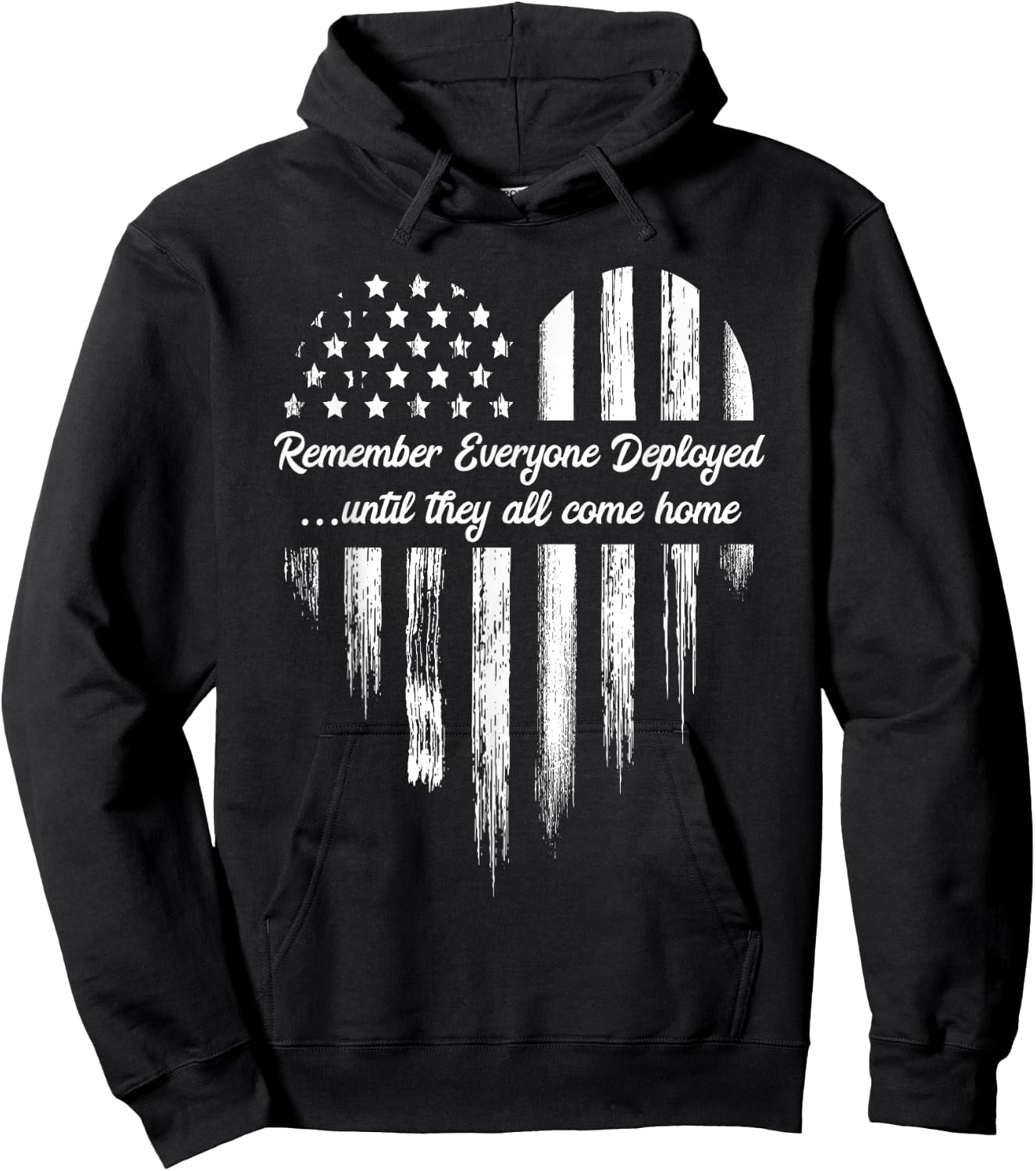 Red Friday Remember Everyone Deployed American Flag Heart Small Hoodie - Hoodie | Black