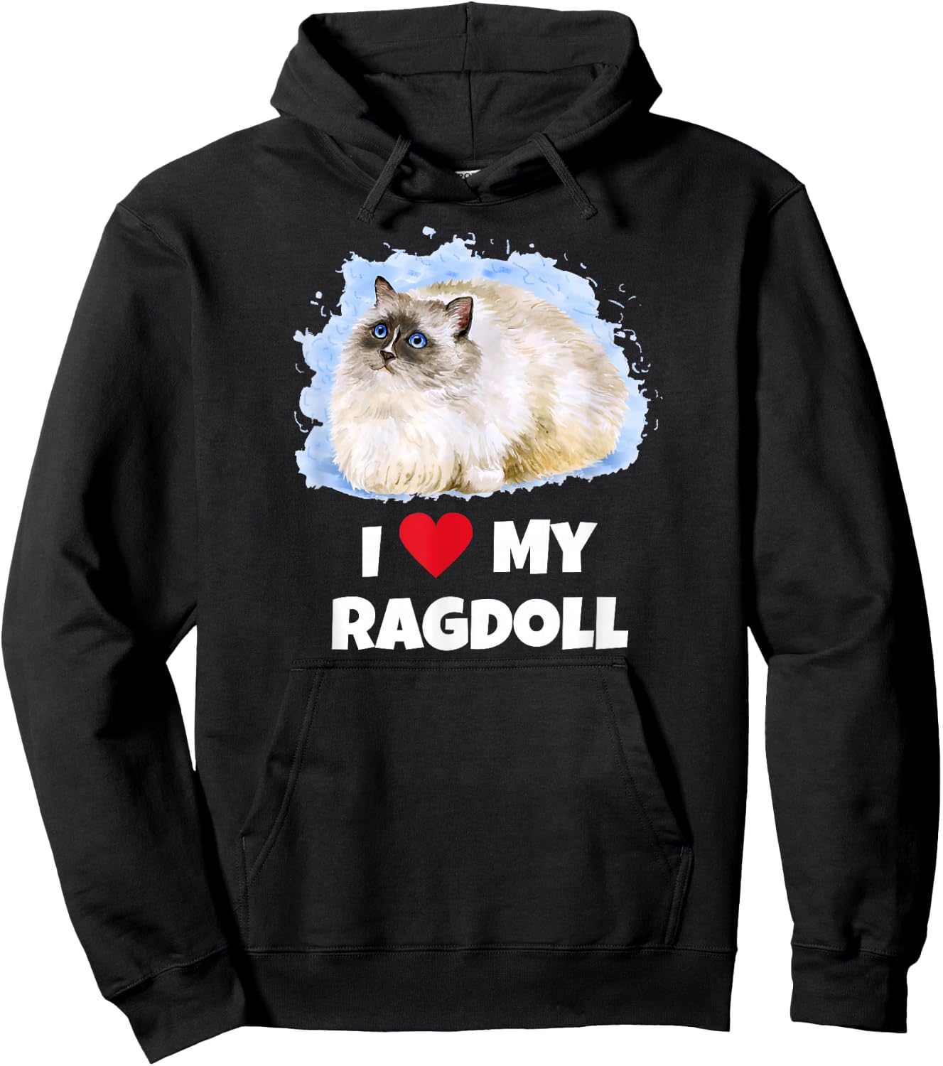 I Love My Ragdoll Cat Hoodie - Hoodie | Black