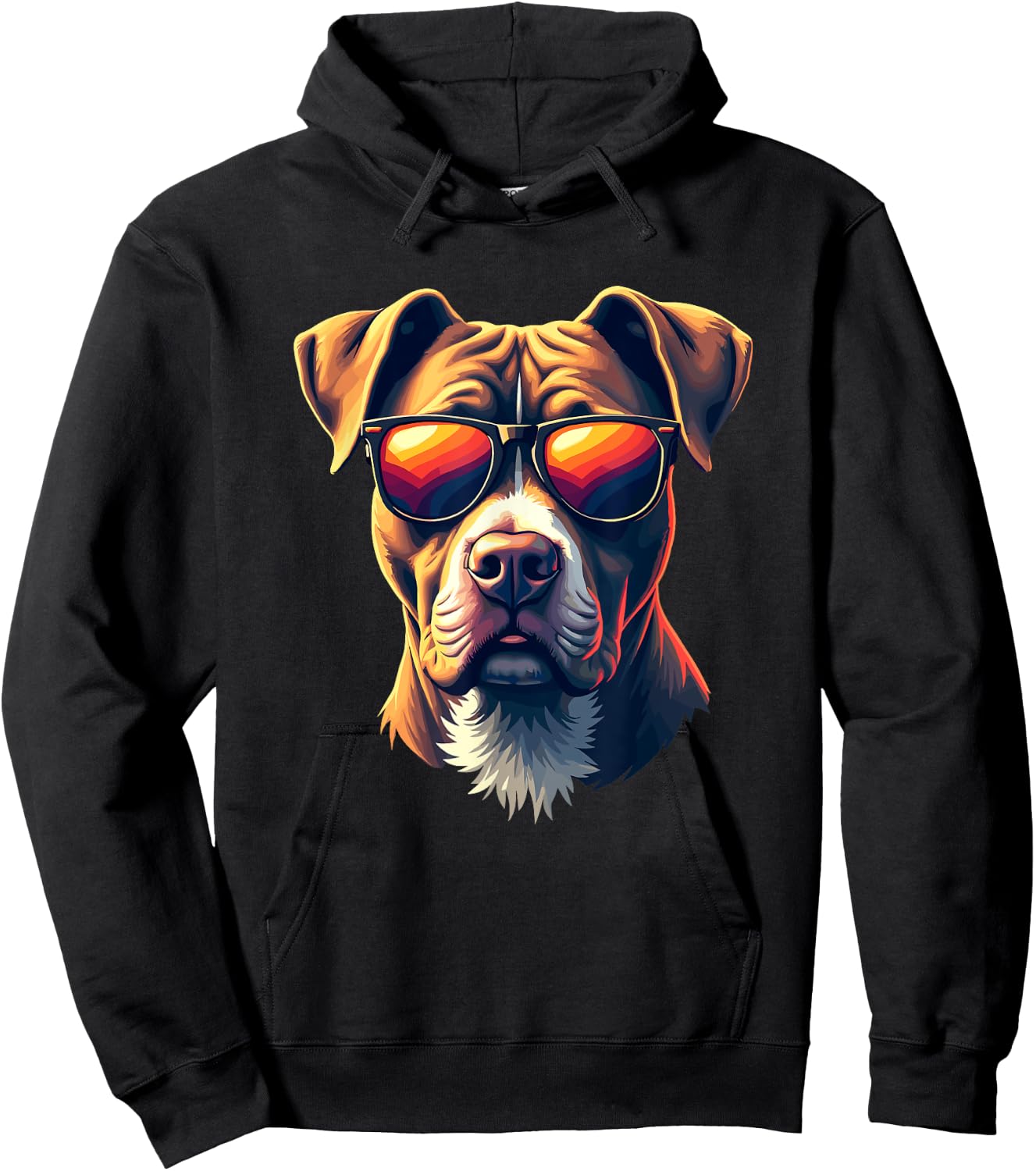 Retro Sunglasses American Pit Bull Terrier Pittie APBT Hoodie - Hoodie | Black