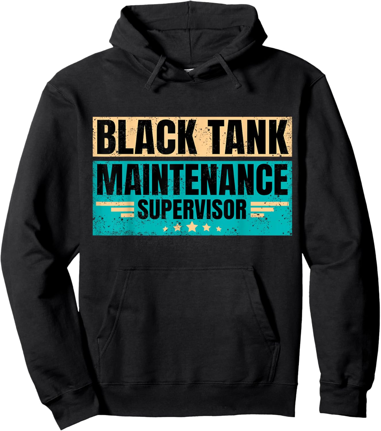 Black Tank Maintenance Supervisor Funny Father's Day Hoodie - Hoodie | Black