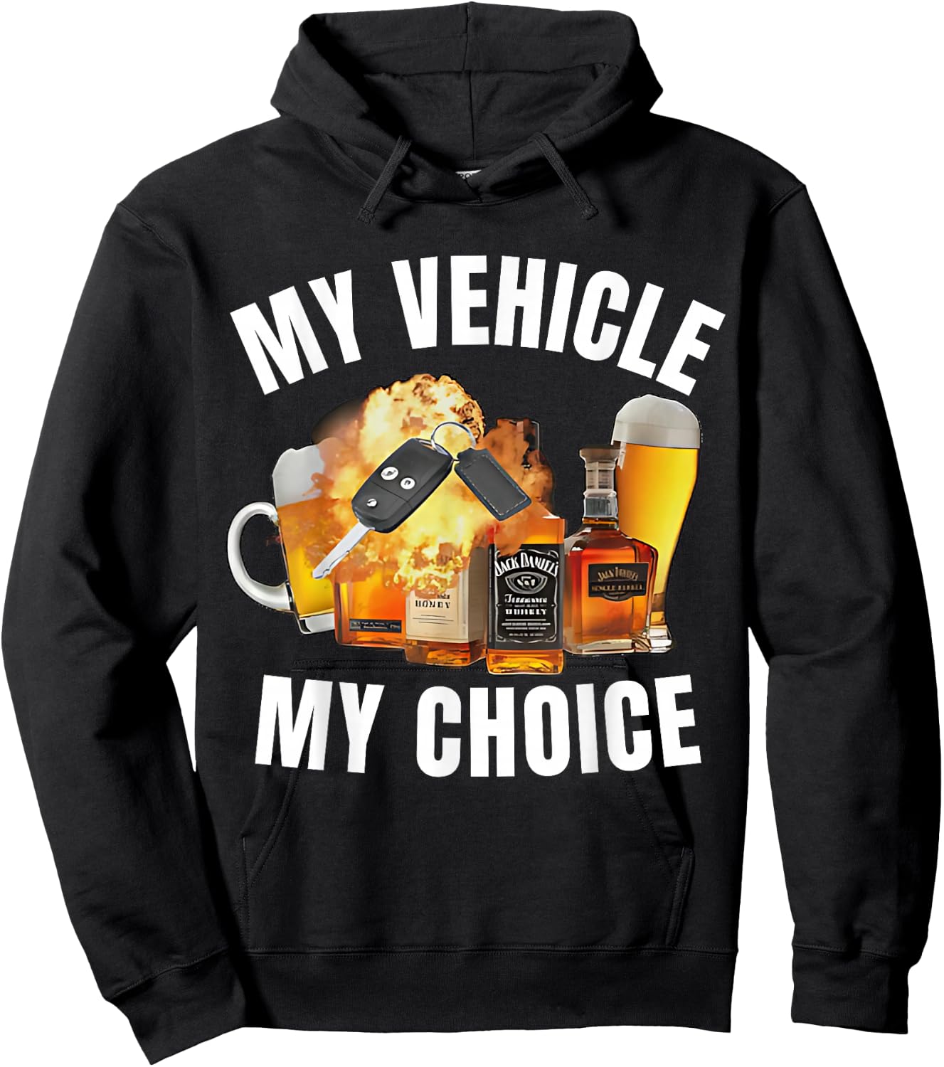 Hilarious Jokes, Memes - My Choice - My Vehicle My Choice - Funny - Black - Small - Short Sleeve - - Modern - Fun - Driving - Car Lovers - Humor Enthusiasts - Adults Hoodie - Hoodie | Black