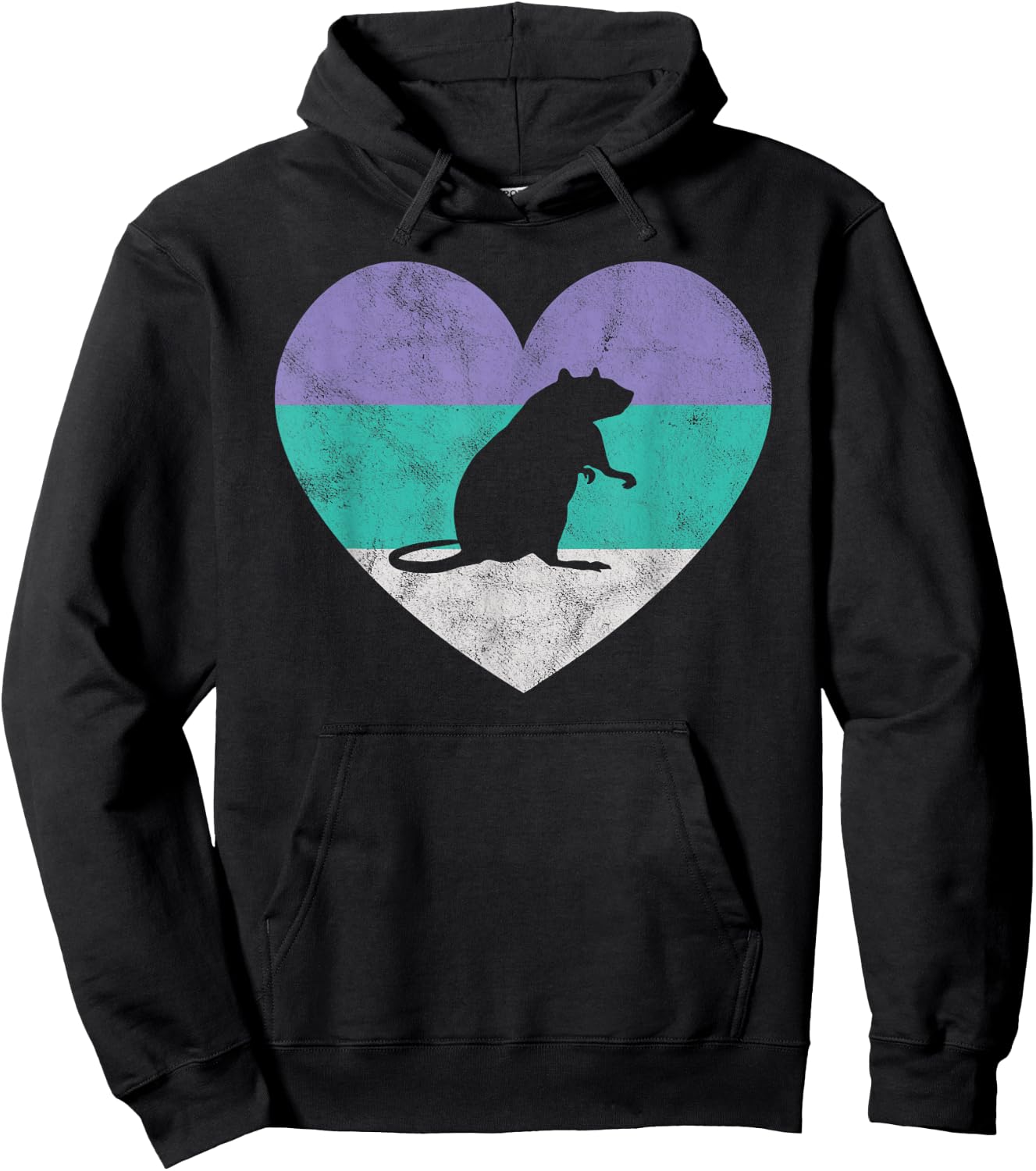 Cute Pet Rat Gift Shirt & Girls | Retro Vintage Hoodie - Hoodie | Black