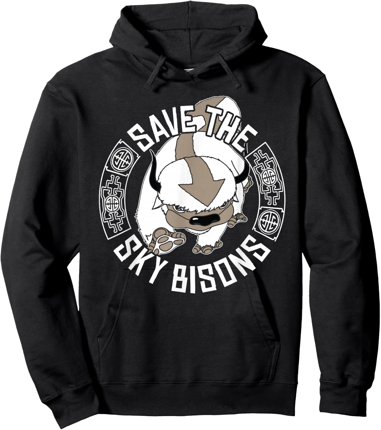 Save The Sky Bisons With Bison Head Hoodie - Hoodie | Black