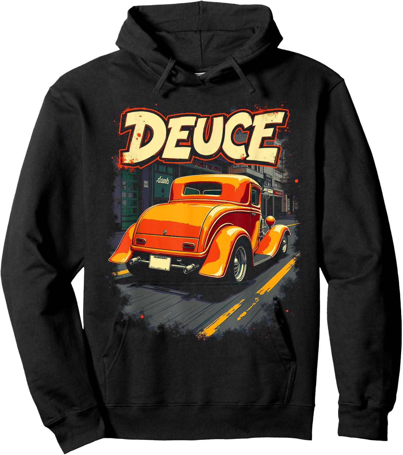 32 Deuce Coupe American Classic 3 Window Deuce Coupe Hot Rod Hoodie - Hoodie | Black