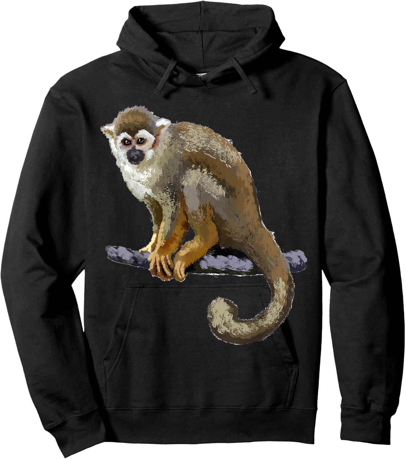 Squirrel Monkey T Shirt Hoodie - Hoodie | Black