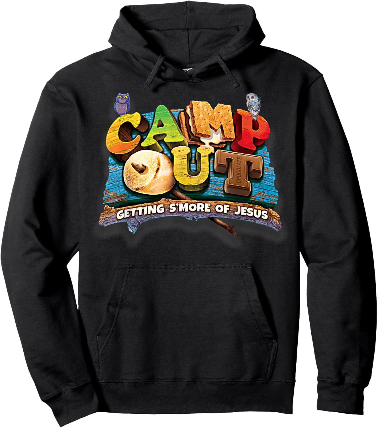 "Camp Out" Getting S'more of Jesus. A cool Summer !! Hoodie - Hoodie | Black