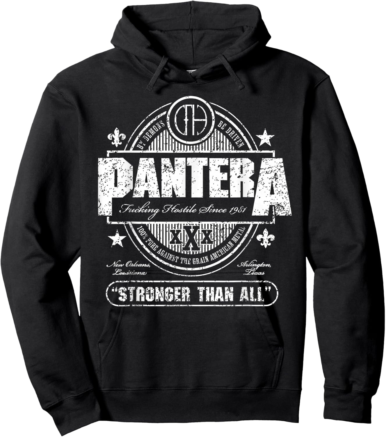 Pantera Official Stronger Than All Beer Mat Hoodie - Hoodie | Black