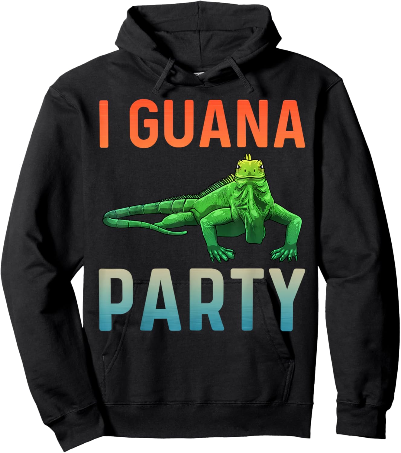 Cool Iguana Design Women Kids Reptile Iguana Lover Hoodie - Hoodie | Black