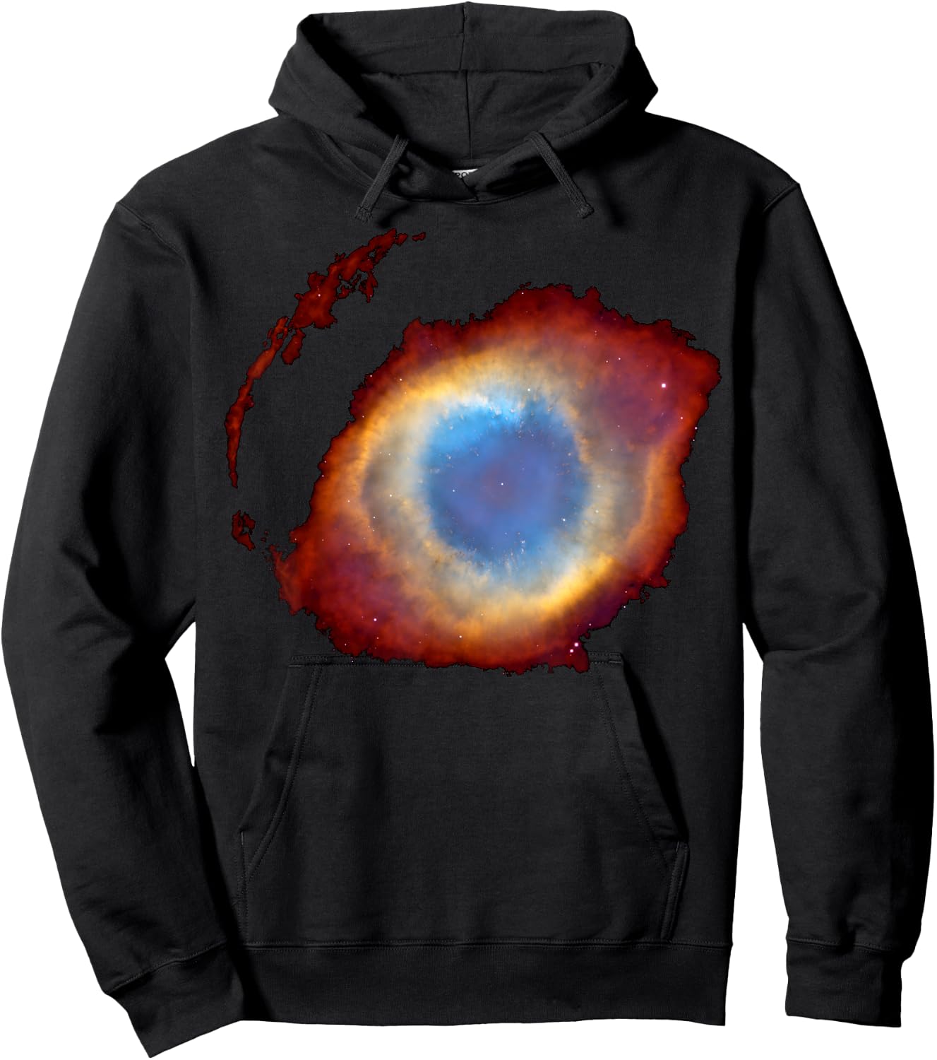 Final Frontier Gifts Eye of God Helix Planetary Nebula NGC 7293 Hubble Photo -Adults Kids Black Short Sleeve Classic Fit Hoodie - Hoodie | Black