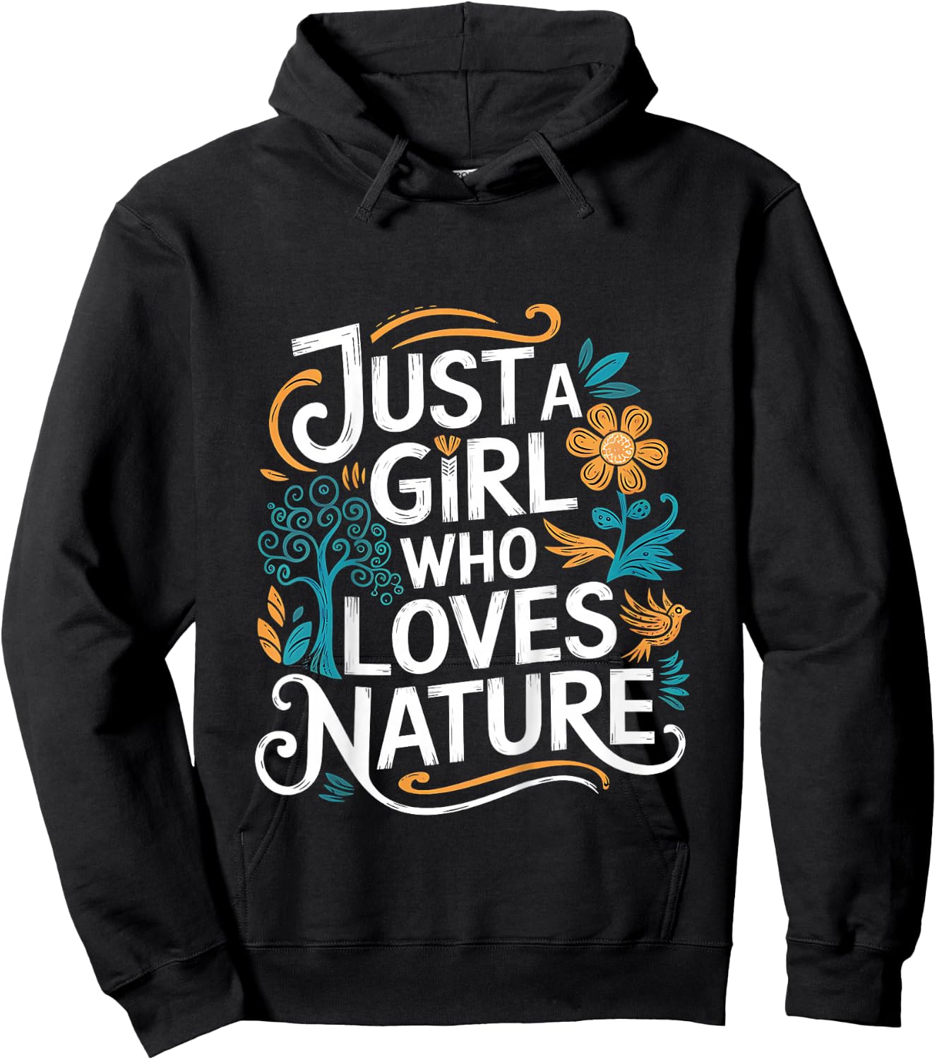 Kids Just A Girl Who Loves Nature Quote A Girl Who Loves Nature Hoodie - Hoodie | Black