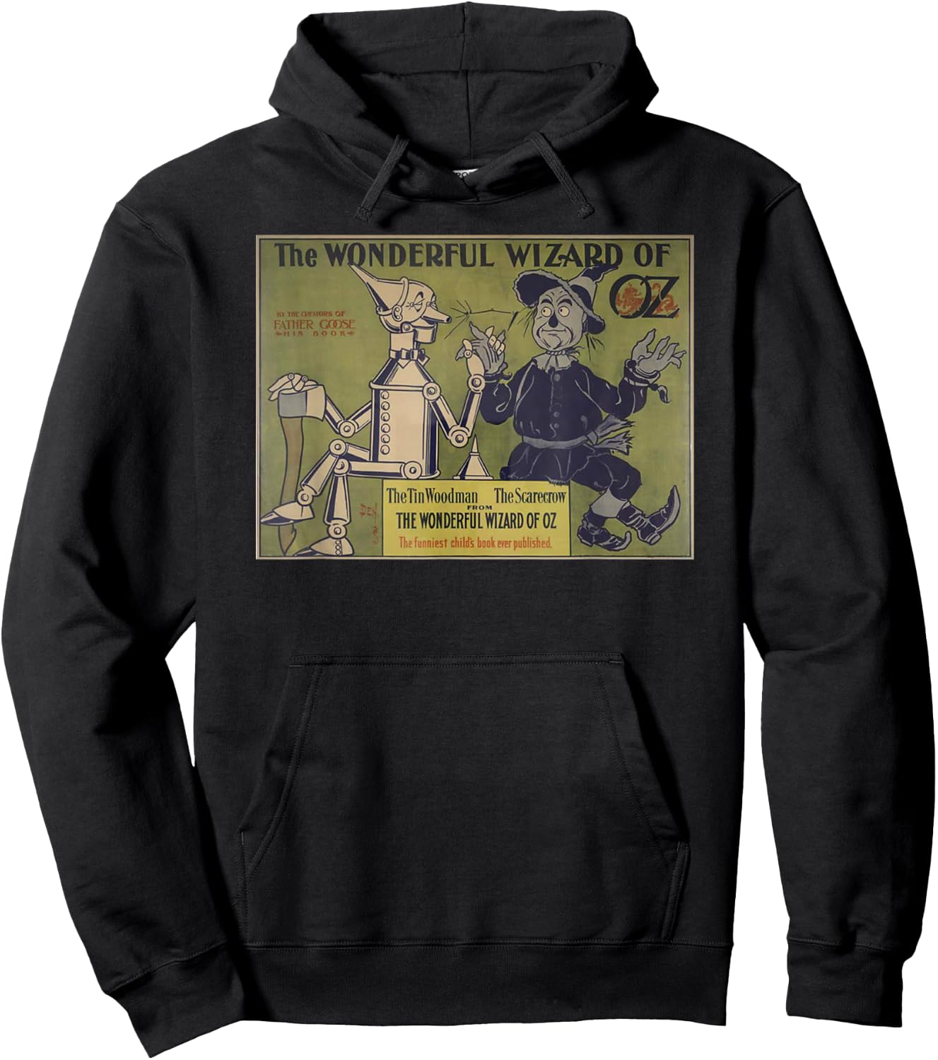 Vintage Scarecrow Tin-Man Shirt Art-The Wizard of OZ Hoodie - Hoodie | Black