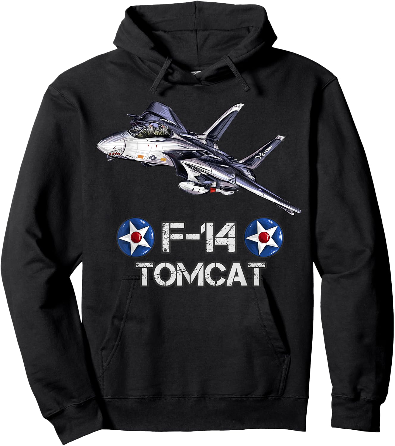 Vintage F-14 Tomcat Fighter Jet Military Aviation gift Men Women Girls Kids Hoodie - Hoodie | Black