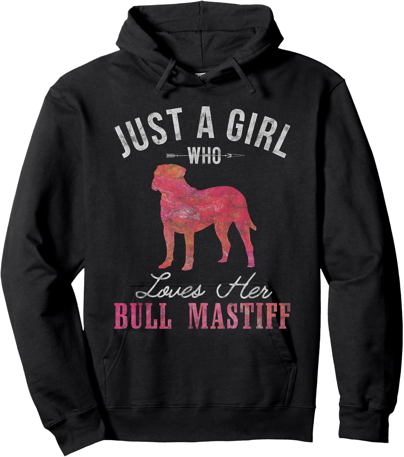 Just A Girl Who Loves Her Bull Mastiff Dog Owner Gift Hoodie - Hoodie | Black