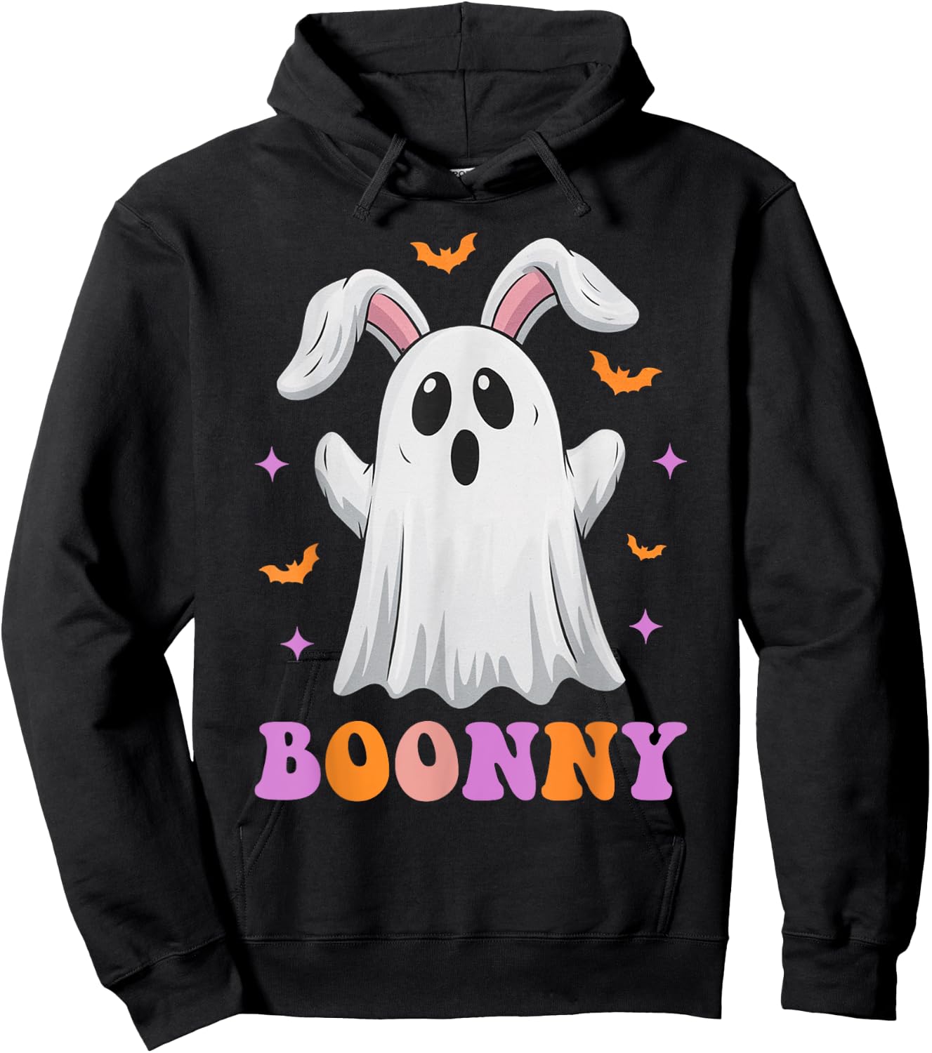 Boonny Spooky Bunny Ghost Rabbit Halloween Costume Hoodie - Hoodie | Black