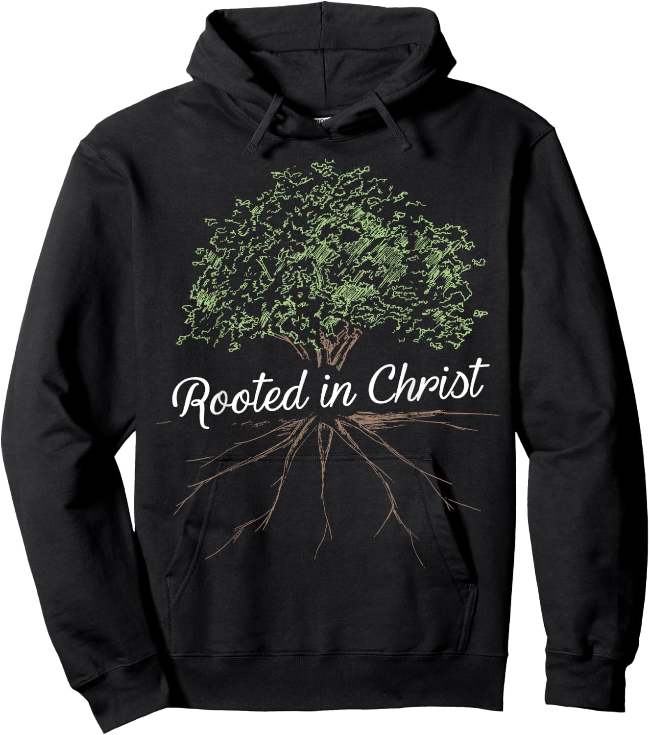 Rooted in Christ - Christian Jesus Hoodie - Hoodie | Black